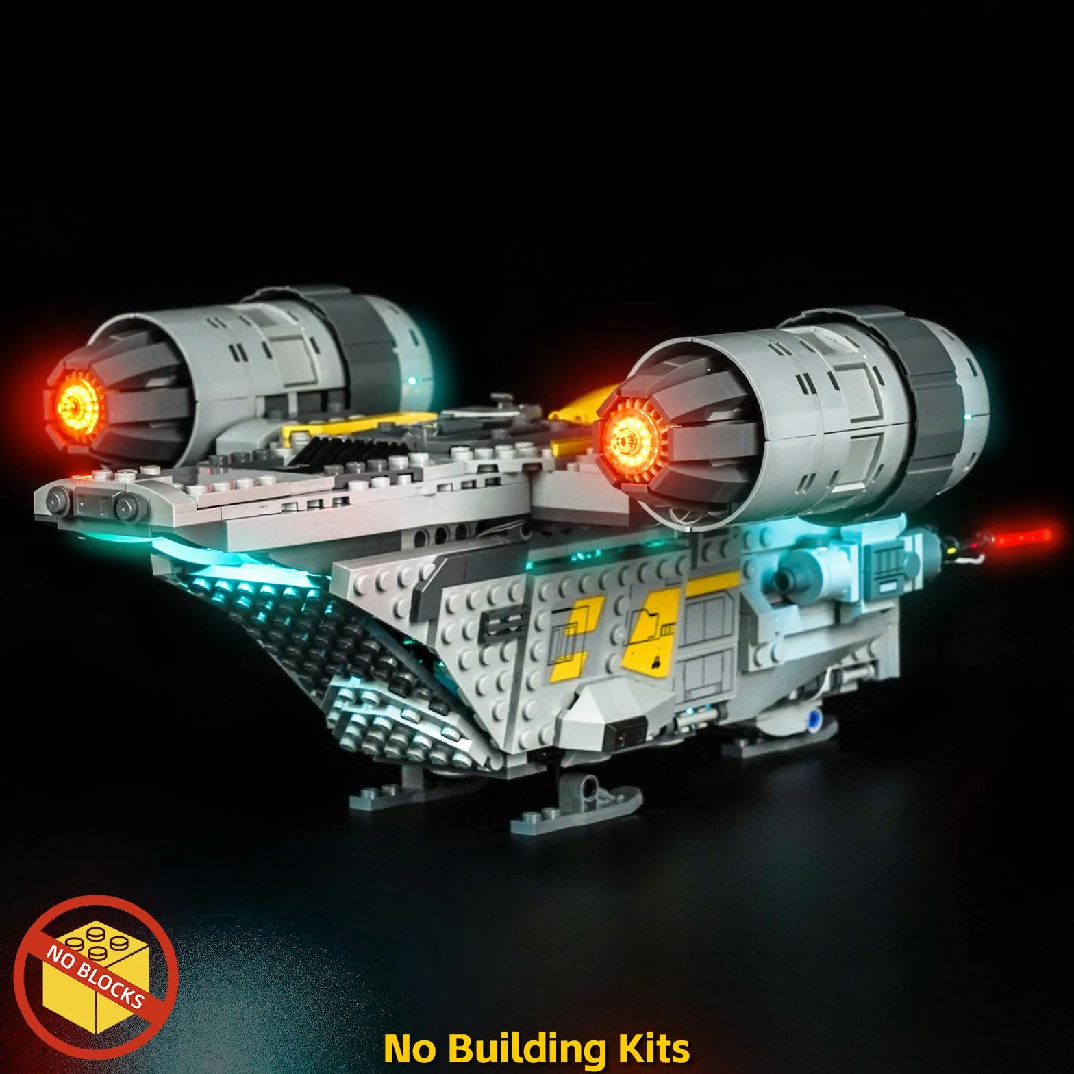 Zestaw świateł LED kompatybilny z Lego 75447 The Razor Crest (nie jest to model), zestaw oświetlenia dekoracyjnego kompatybilny z modelem Lego The Razor Crest