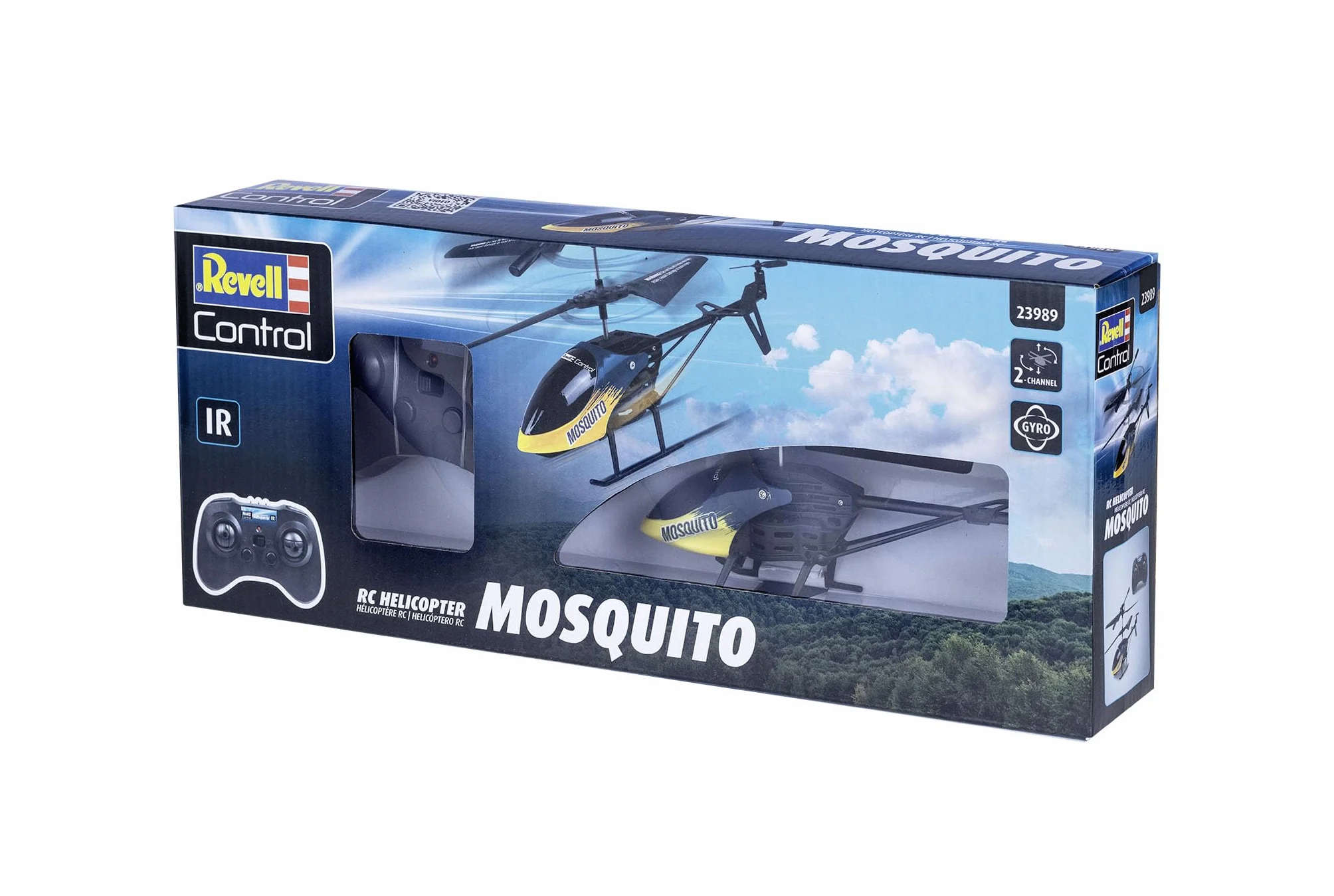 Revell Control, RC Helicopter Mosquito, 2-kanałowy pilot zdalnego sterowania na podczerwień, stabilizacja żyroskopu, przednie oświetlenie LED, zapasowe wirniki w zestawie, akumulator LiPo i ładowarka,