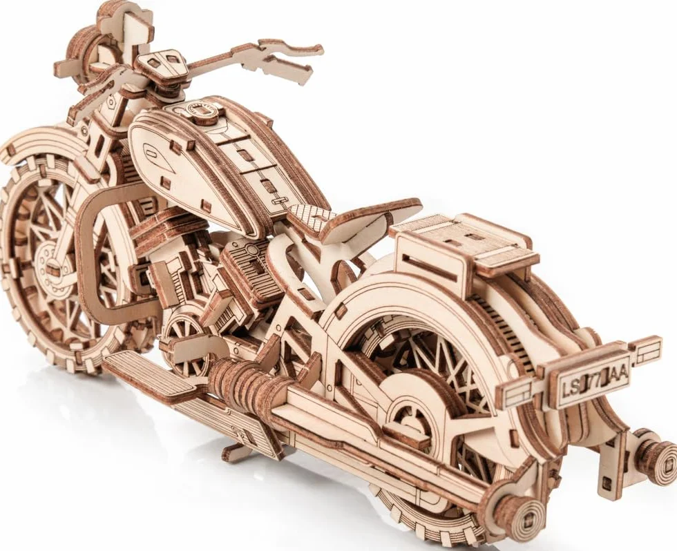 Little Story Drewniane puzzle 3D motocykl zestaw do samodzielnego montażu – model z wysokiej jakości drewna z precyzyjnymi detalami, idealna dekoracja i ekscytujące przeżycie puzzle (Comanche)