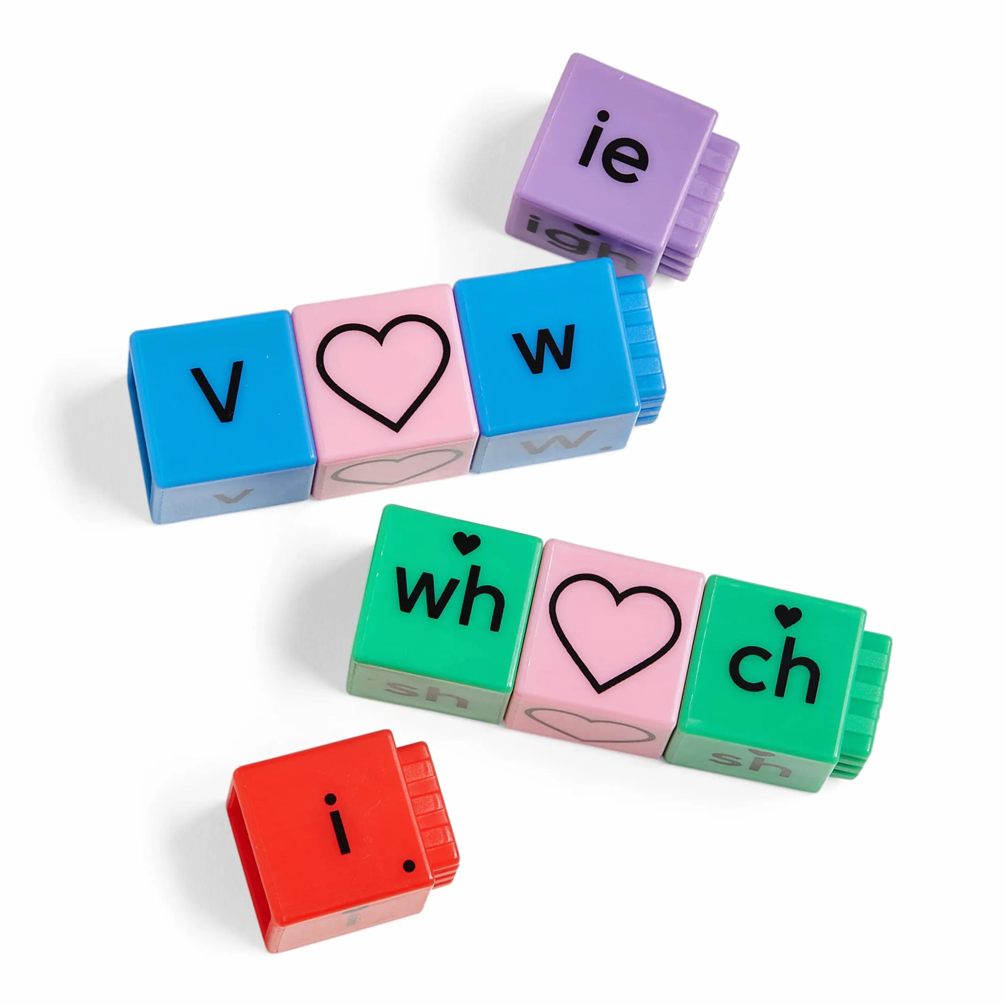 Learning Resources Klocki Reading Rods do Nauki Sight Words, Nauka czytania, Zabawa w tworzenie słów, Klocki z literkami, Sight words, Słowa trzyliterowe, Zabawki do nauki ortografii