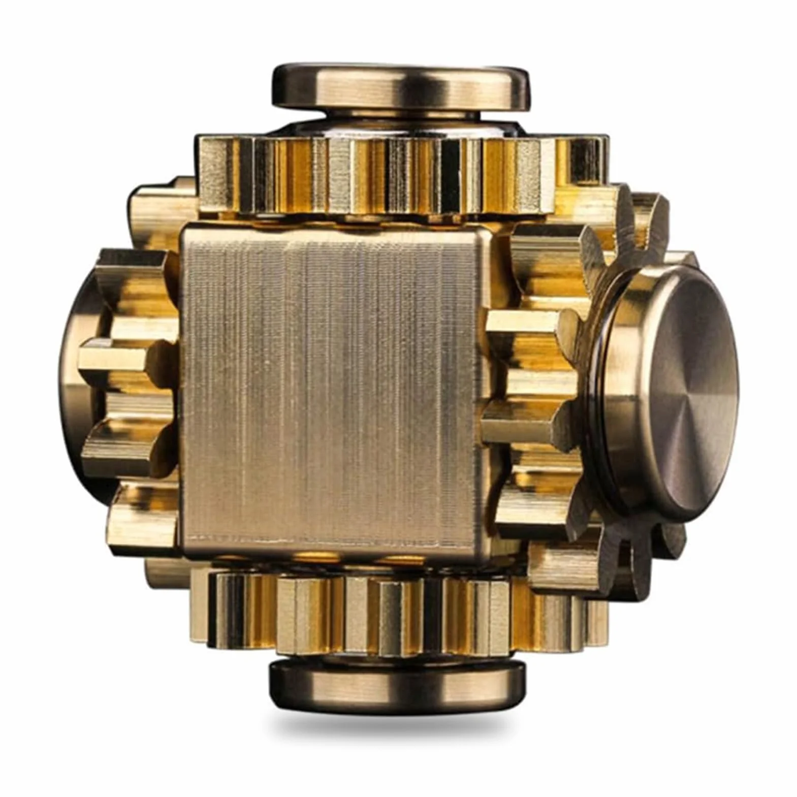 Mini Gear Spinner ze stopu metalu, wykonany z czystego mosiądzu, stopu metalu, zabawka do skupienia palców, redukcja stresu, prezent