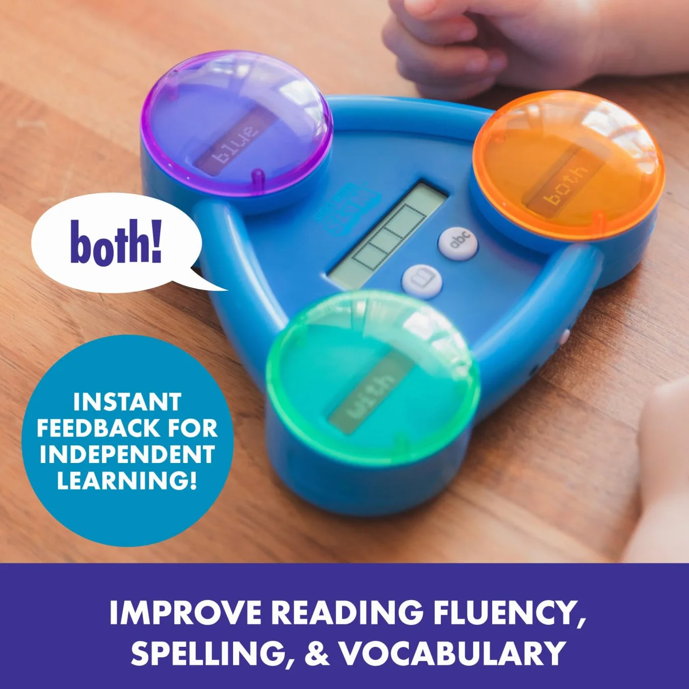 Learning Resources Sight Word Slam, wiek 5+, nauka ponad 185 wizualnych w języku angielskim, 2 tryby, elektroniczna gra słowna dla 1 gracza, gry fonetyczne, wielokolorowe, EI-8434