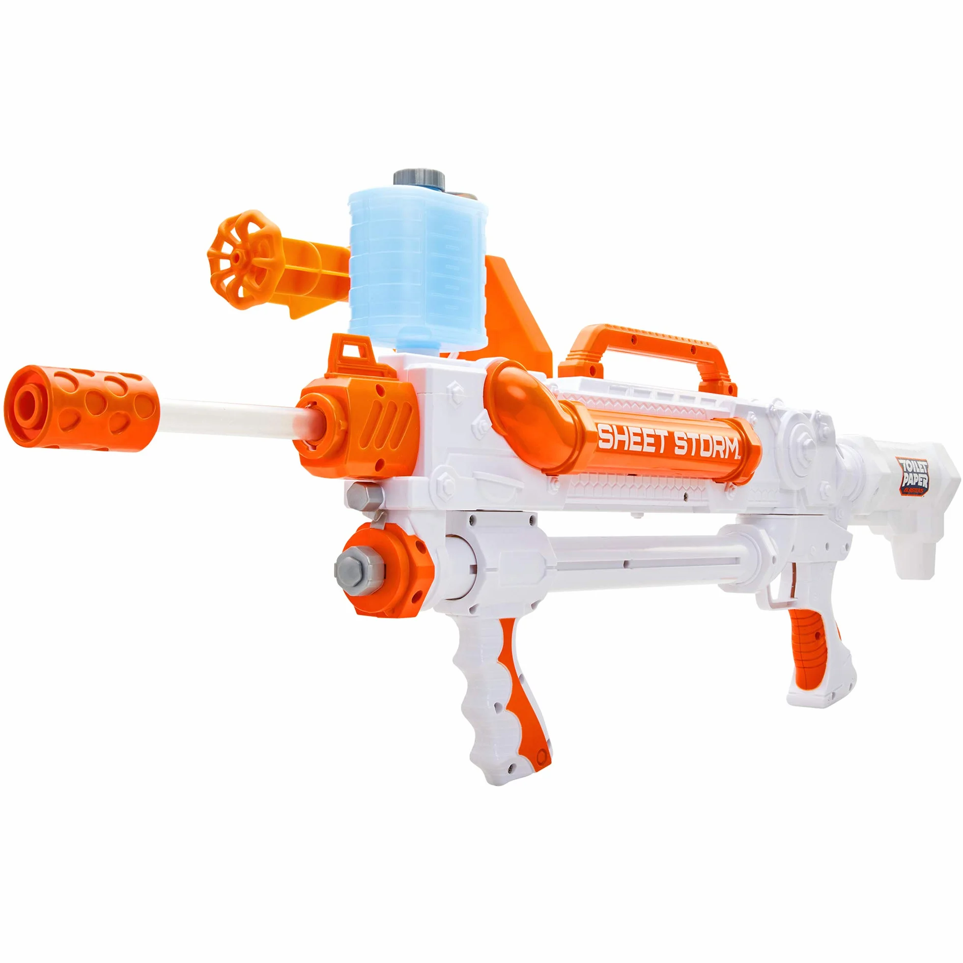 Papier toaletowy Blaster, sztorm, Toy Blaster strzela szybko ogień TP Spitballs do 15 m - wykorzystuje prawdziwy papier toaletowy! Super zabawny prezent dla dzieci, nastolatków, studentów, tatusiów,