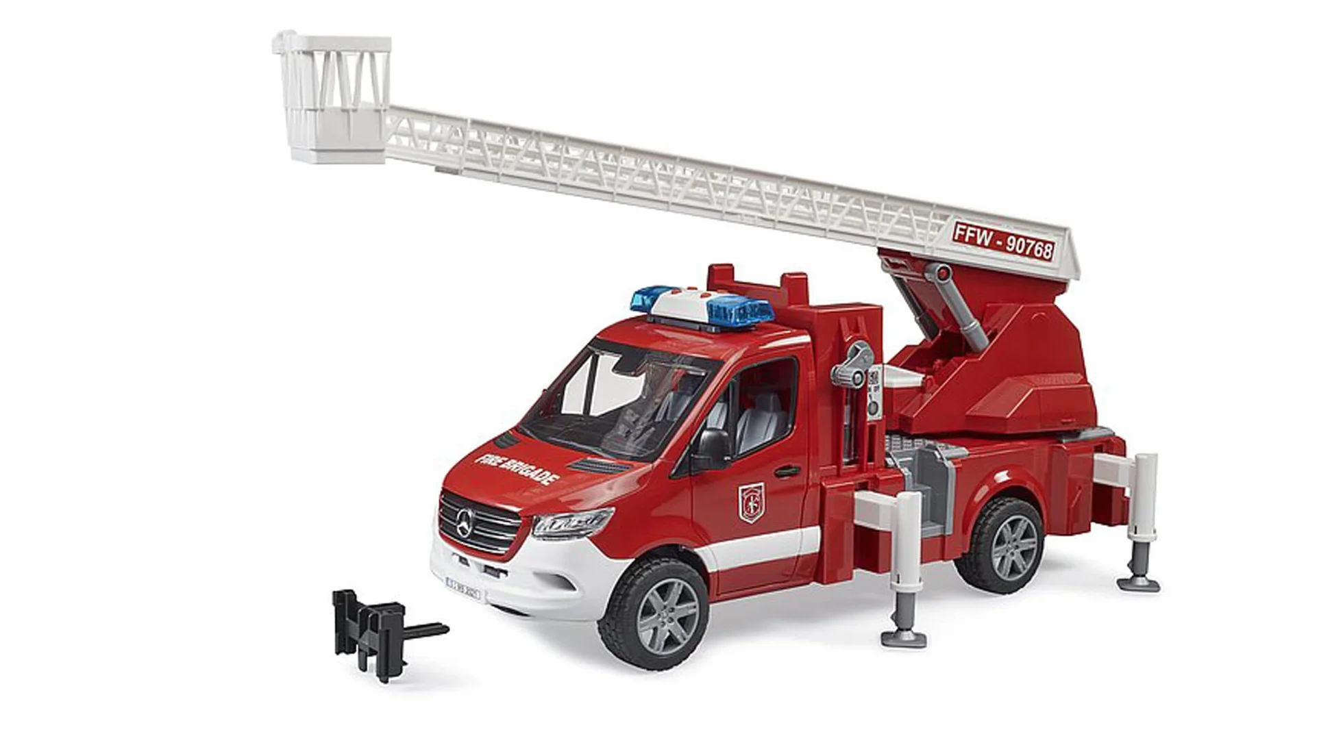 Bruder 02673 Mercedes-Benz Sprinter Straż Pożarna 1:16 Pojazd interwencyjny z obrotową pompą drabinową