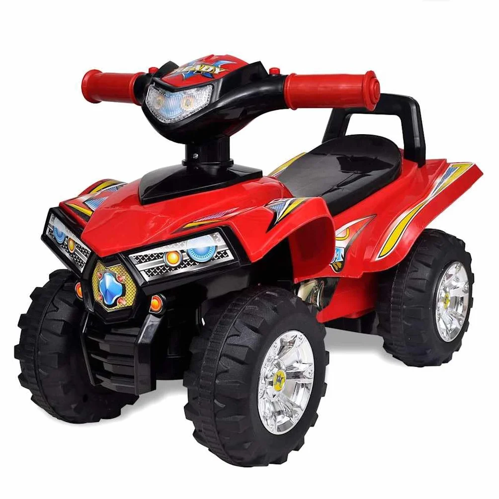Czerwony quad jeździk dla dzieci ze światłem i dźwiękiem