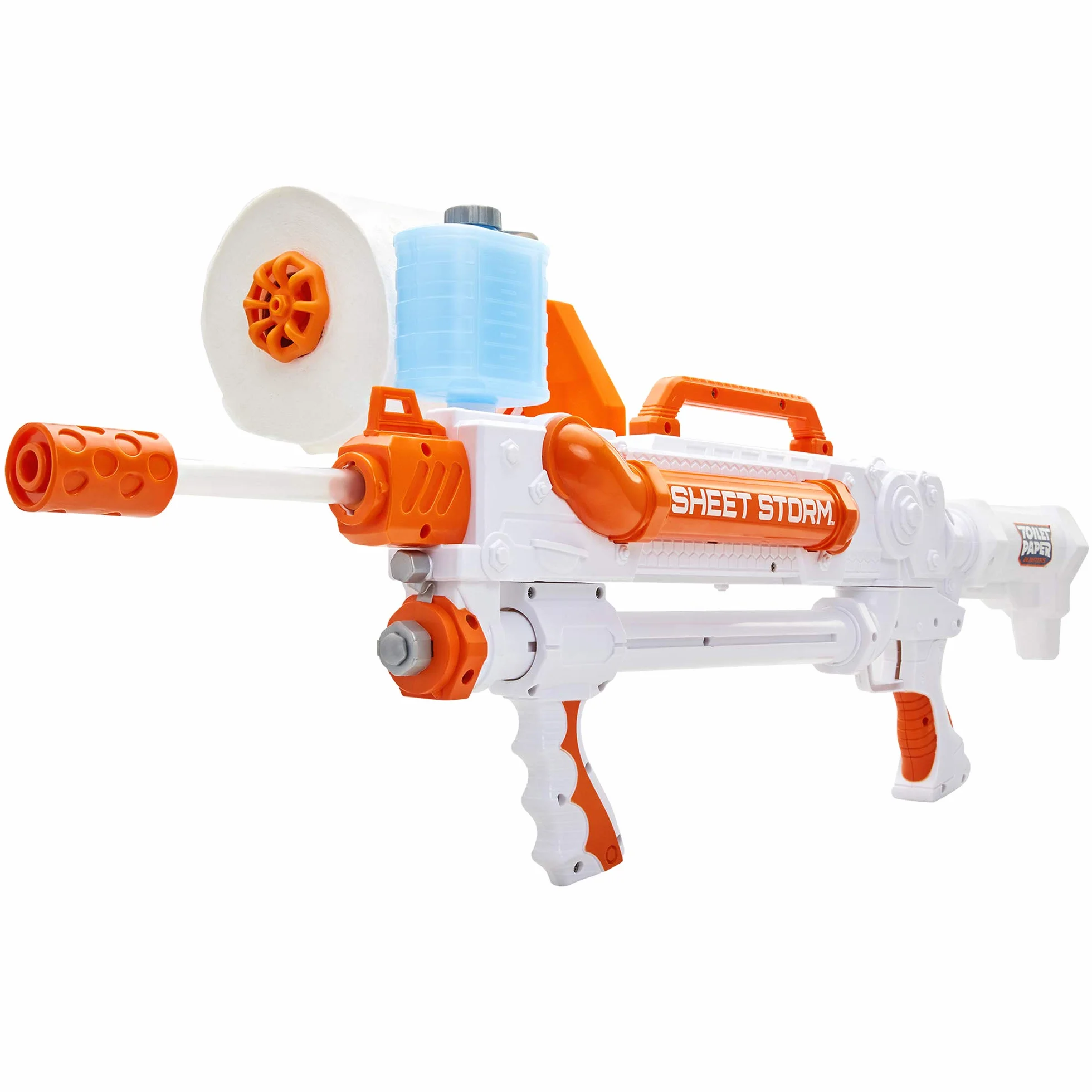 Papier toaletowy Blaster, sztorm, Toy Blaster strzela szybko ogień TP Spitballs do 15 m - wykorzystuje prawdziwy papier toaletowy! Super zabawny prezent dla dzieci, nastolatków, studentów, tatusiów,