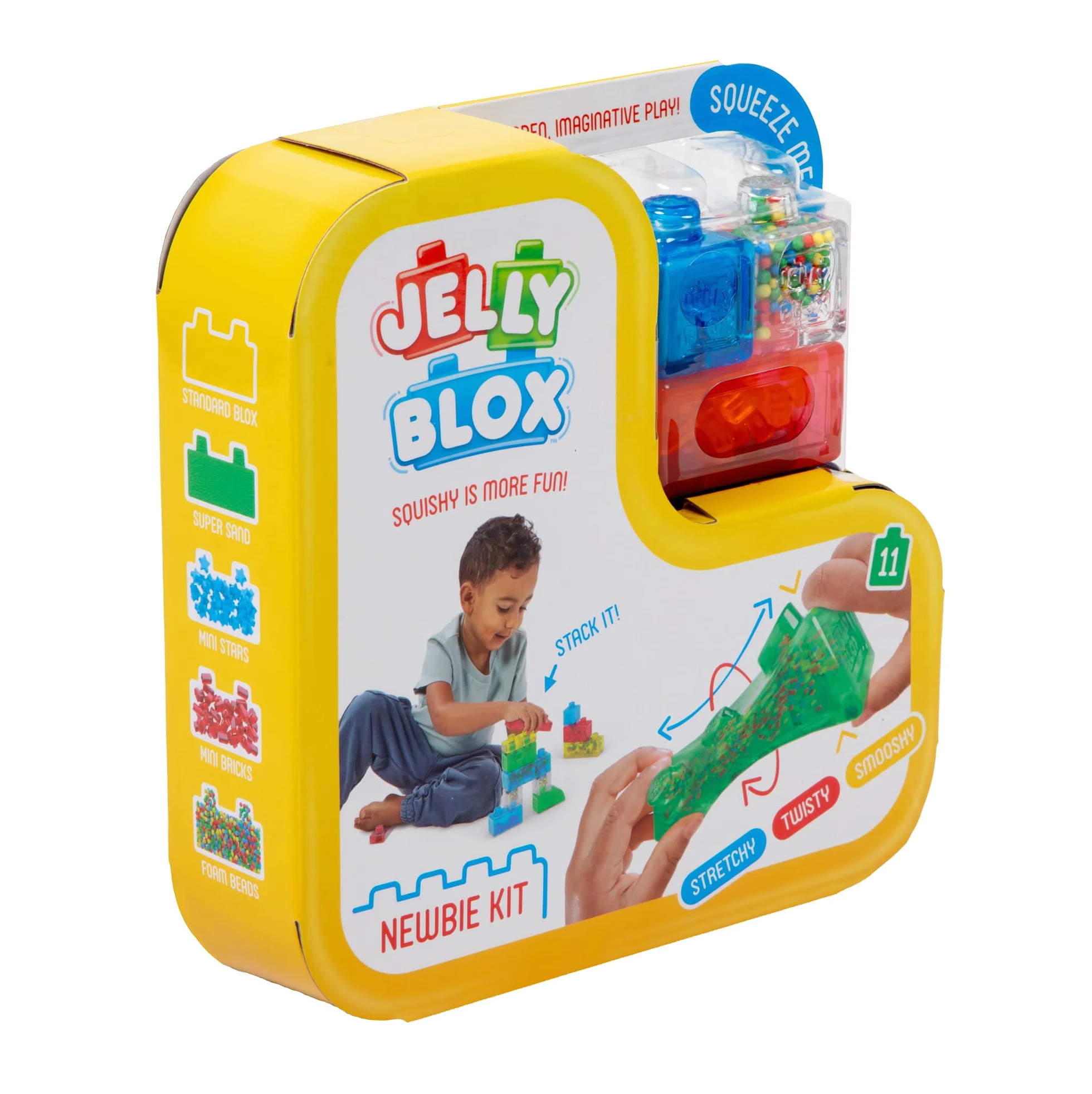 Jelly Blox Zestaw dla początkujących 11 klocków sensorycznych dla malucha i przedszkola