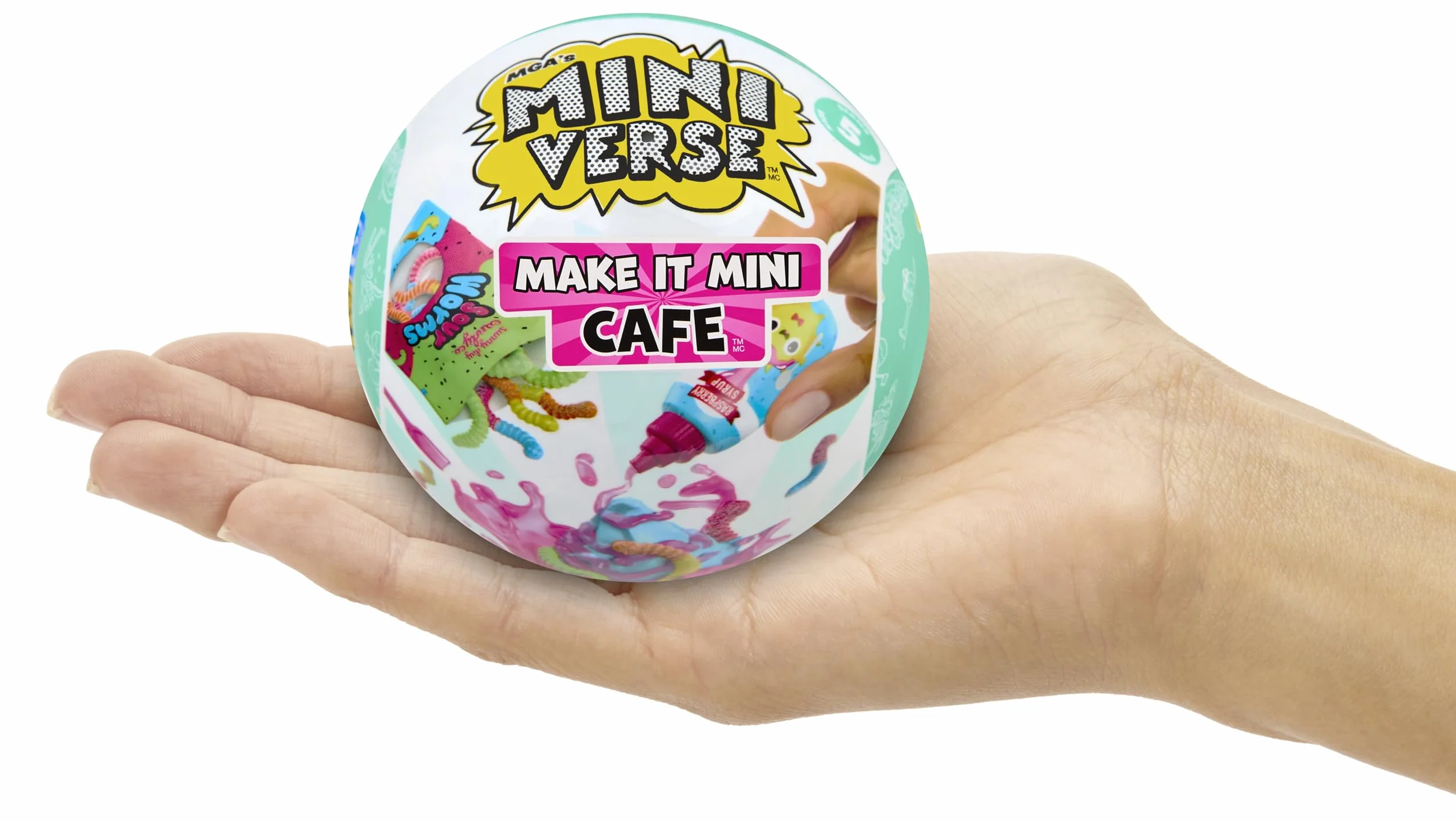 MGA’s Miniverse Make It Mini Café Series 5 – W Zestawie 1 Kula-Niespodzianka, Zbierz Wszystkie 8 Zestawów, Repliki Jedzenia, Zabawa Żywicą, DIY, Dla Dzieci od 8 Lat i Kolekcjonerów, NIEJADALNE