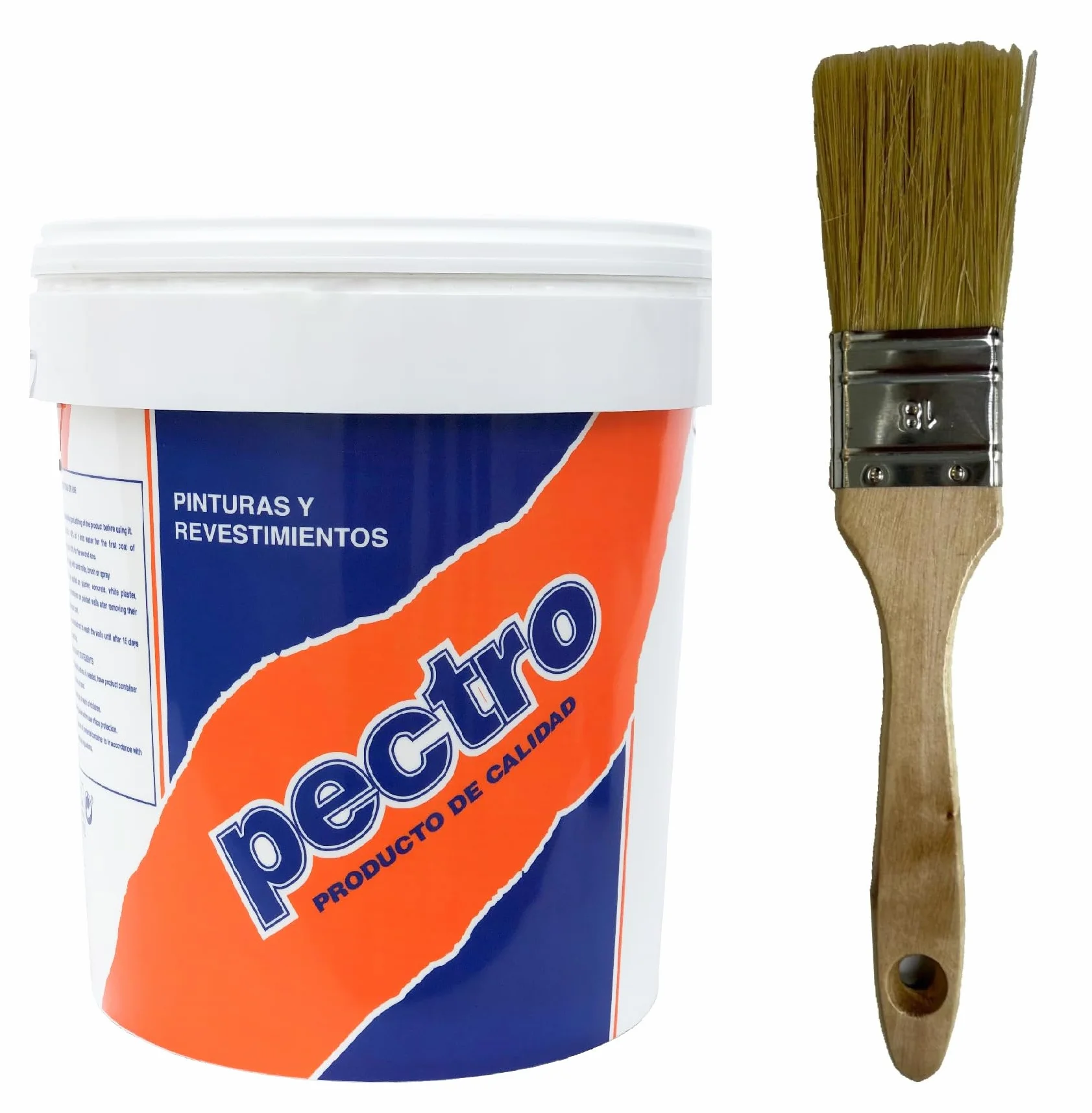 PECTRO Biała farba chroniąca przed wilgocią 750 ml – zestaw z pędzlem – farba przeciw wilgoci – oddychająca farba ścienna biała do wewnątrz i na suficie do łazienki, kuchni, piwnicy