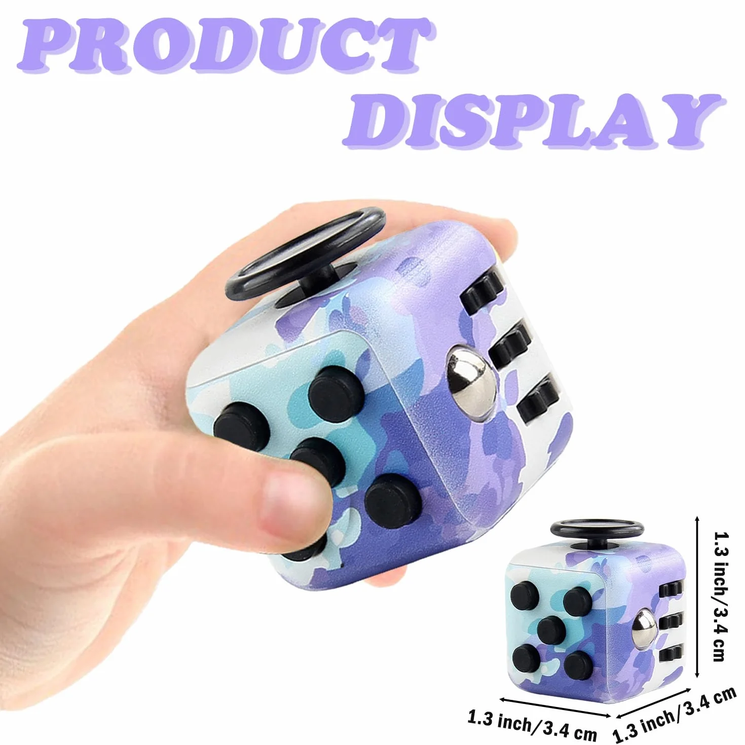 4Pcs Cube Toy Fidget Toy, Zabawka antystresowa przeciwlękowa, 6 funkcjonalnych zabawek antystresowych dla dorosłych i dzieci