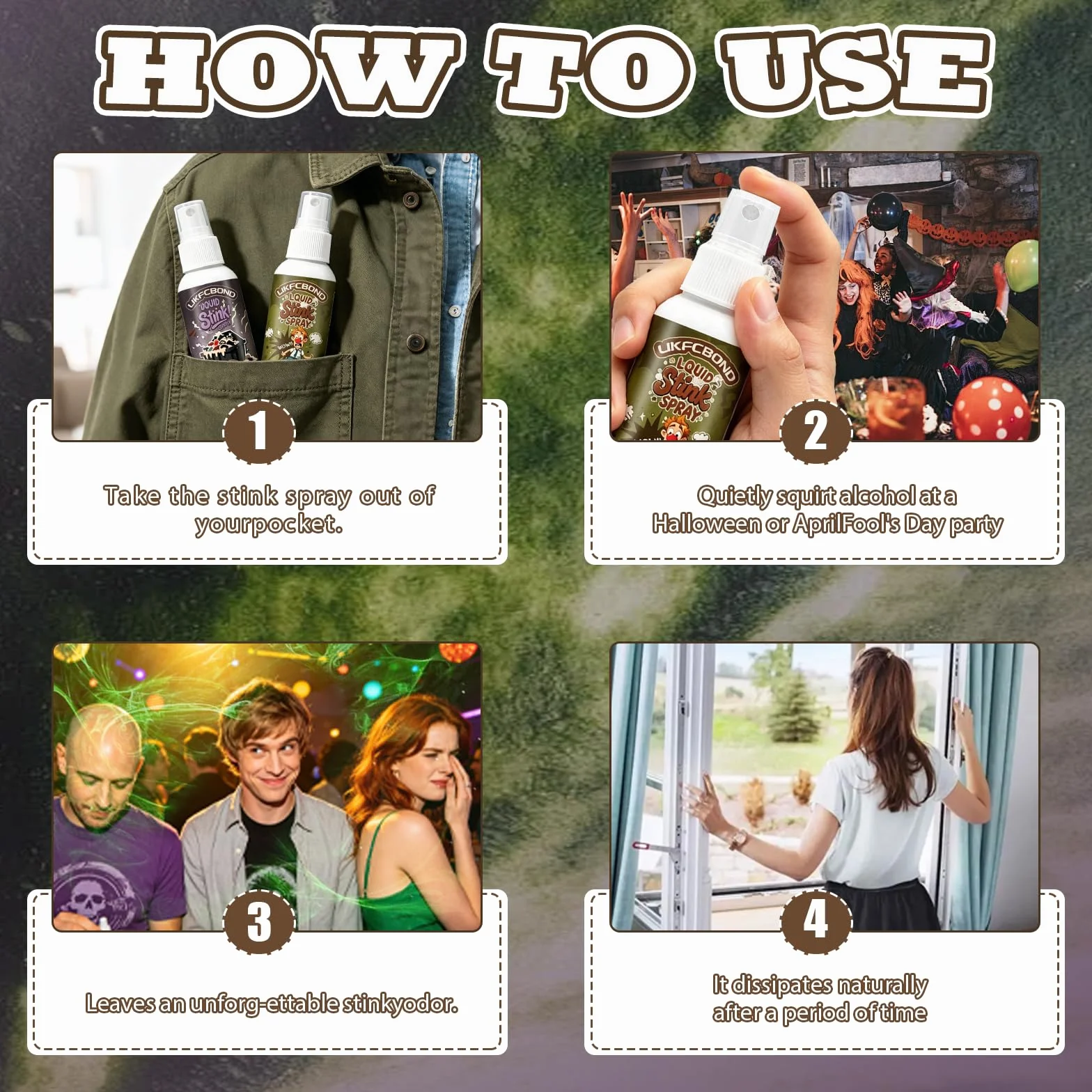 Ekstra Mocny Śmierdzący Spray, Płynny Spray do Zenia, Niesamowity Śmierdzący Spray na Zarty, Spray Zenia dla Miłośników Psikusów, Prank Party dla Dorosłych, 2 Sztuki, 30ML