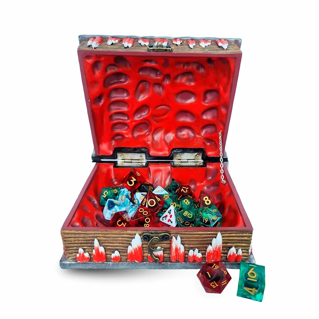 Dungeon Mimic Book, Mimic Chest, książka Mimic Chest, książka z przechowywaniem w kostce, odgrywanie ról, kostka, mata w kształcie lochów i smoków, D&D