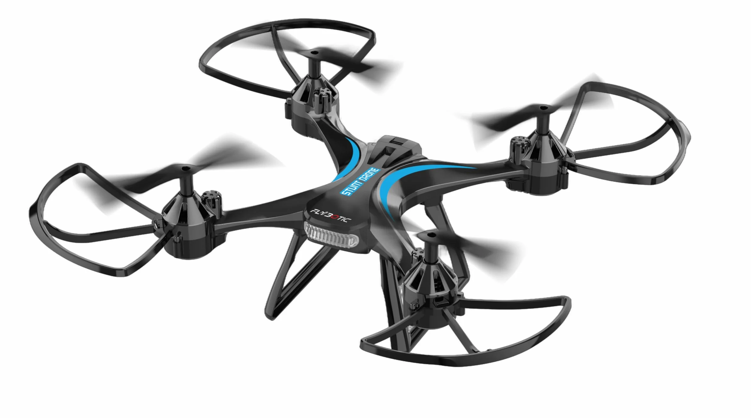 Flybotic dron wyczynowy 2,4 GHz automatyczny start lądowanie akrobacje 360° 3 prędkości 2 baterie