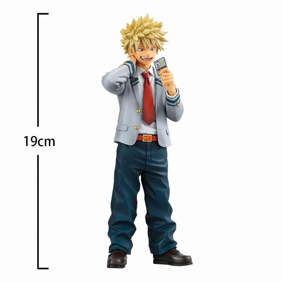 MHA Bakugou Katsuki figurka statuetka 19 cm Anime Bakugou Katsuki Figurka PVC Uniform Style Model MHA Merch, przedmioty kolekcjonerskie, dekoracje na biurko