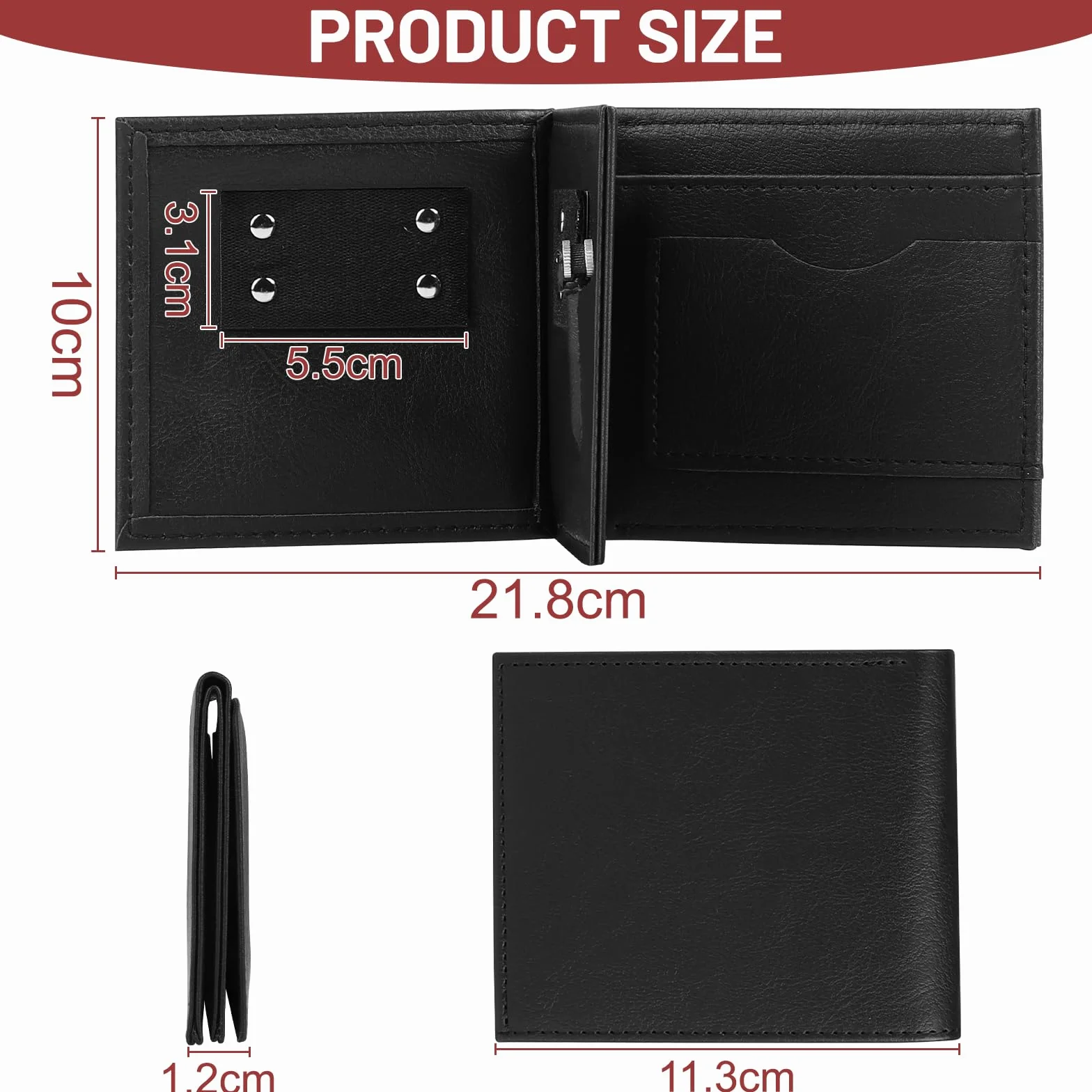Klein Magic Flame Wallet, Magic Fire Wallet Tricks Prop, Magiczny portfel płomienia