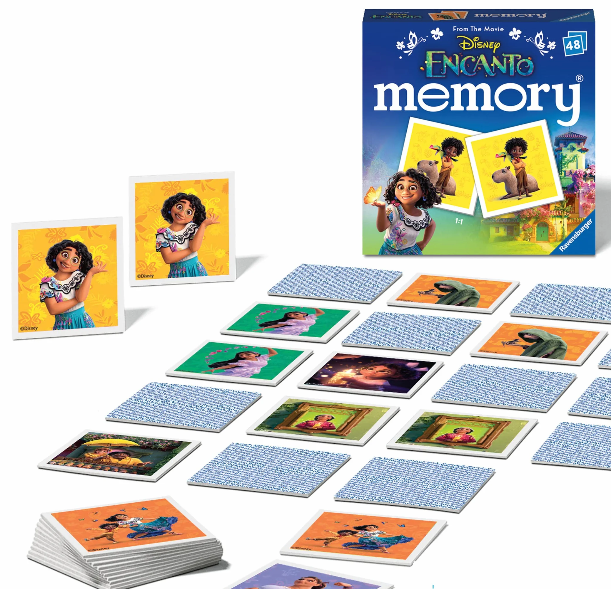 Ravensburger - Mini Memory Encanto, rodzinna gra pamięci, 48 kart, zalecany wiek 3+