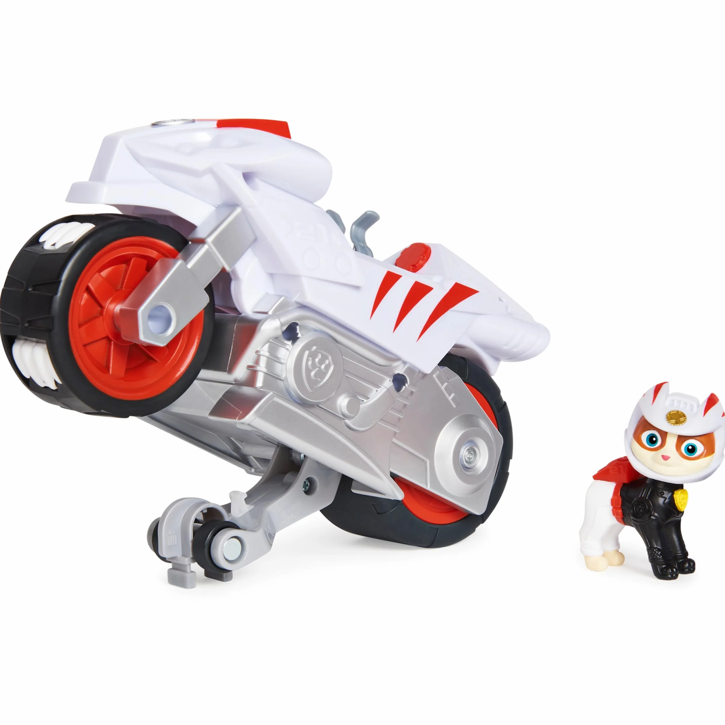 Paw Patrol, Motocykl dla dzieci Wildcat's Deluxe Pull Back Pojazd Motocyklowy z Wheelie Feature and Figure