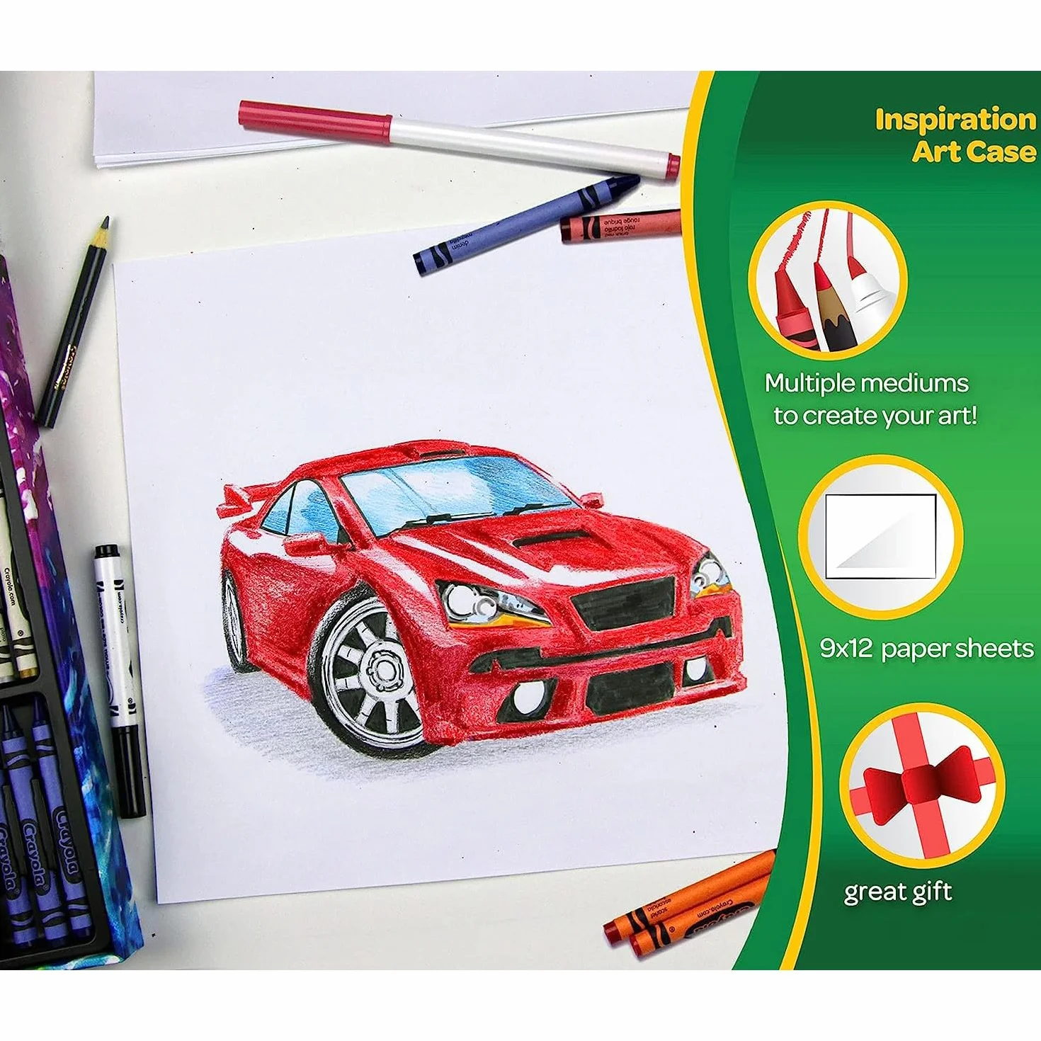 CRAYOLA Arcoiris teczka artystyczna 140 sztuk