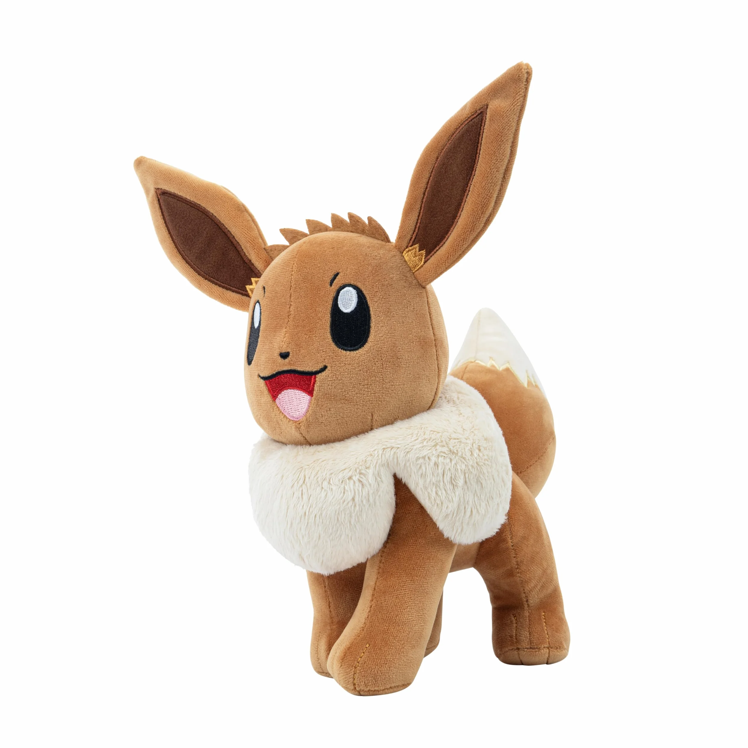 Pokémon Duży plusz Eevee 30 cm, oficjalna licencja, wysokiej jakości i miękka zabawka wypchane zwierzę, Let's Go Starter, świetny prezent dla dzieci, chłopców, dziewcząt i fanów Pokemon