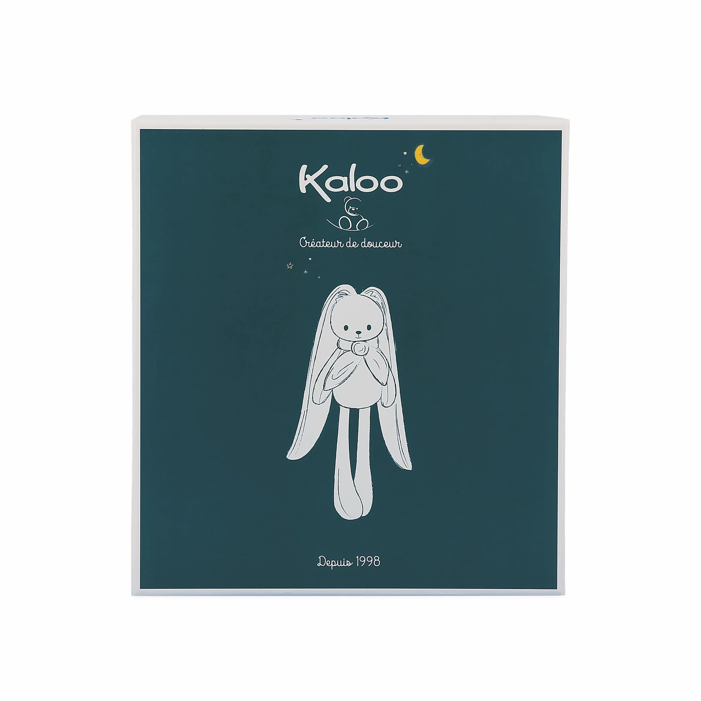 KALOO - Lapinoo - różowa chusta do przytulania w kształcie zająca, pluszowa zabawka dla niemowląt, kwadratowa, 30 x 30 cm, dwa materiały, wiskoza i sztruks, bardzo miękki - pudełko prezentowe - od
