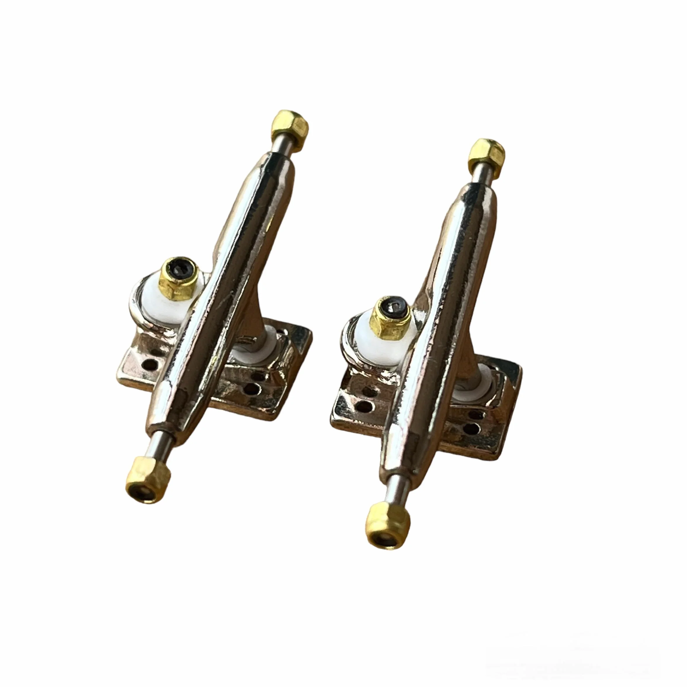 LEEFAI Pro Fingerboard Trucks mini Finger Deskorolka osie 4.0-Regular Kingpin Upgraded v2 płyta bazowa z płytą bazową kolor i rozmiar (36 mm, srebrna)