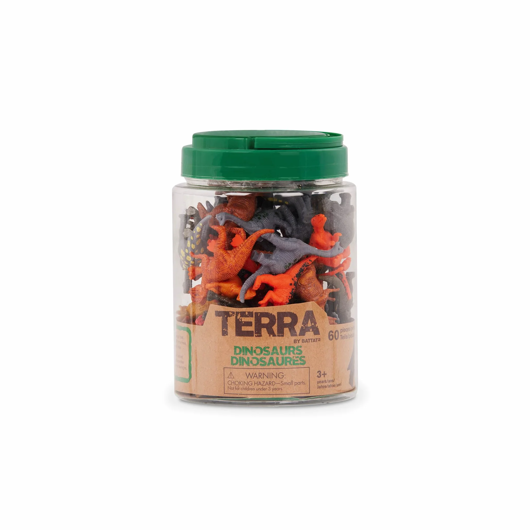 Terra by Battat Dinozaury – różne miniaturowe figurki z dinozaurami dla dzieci od 3 lat (60 szt.)