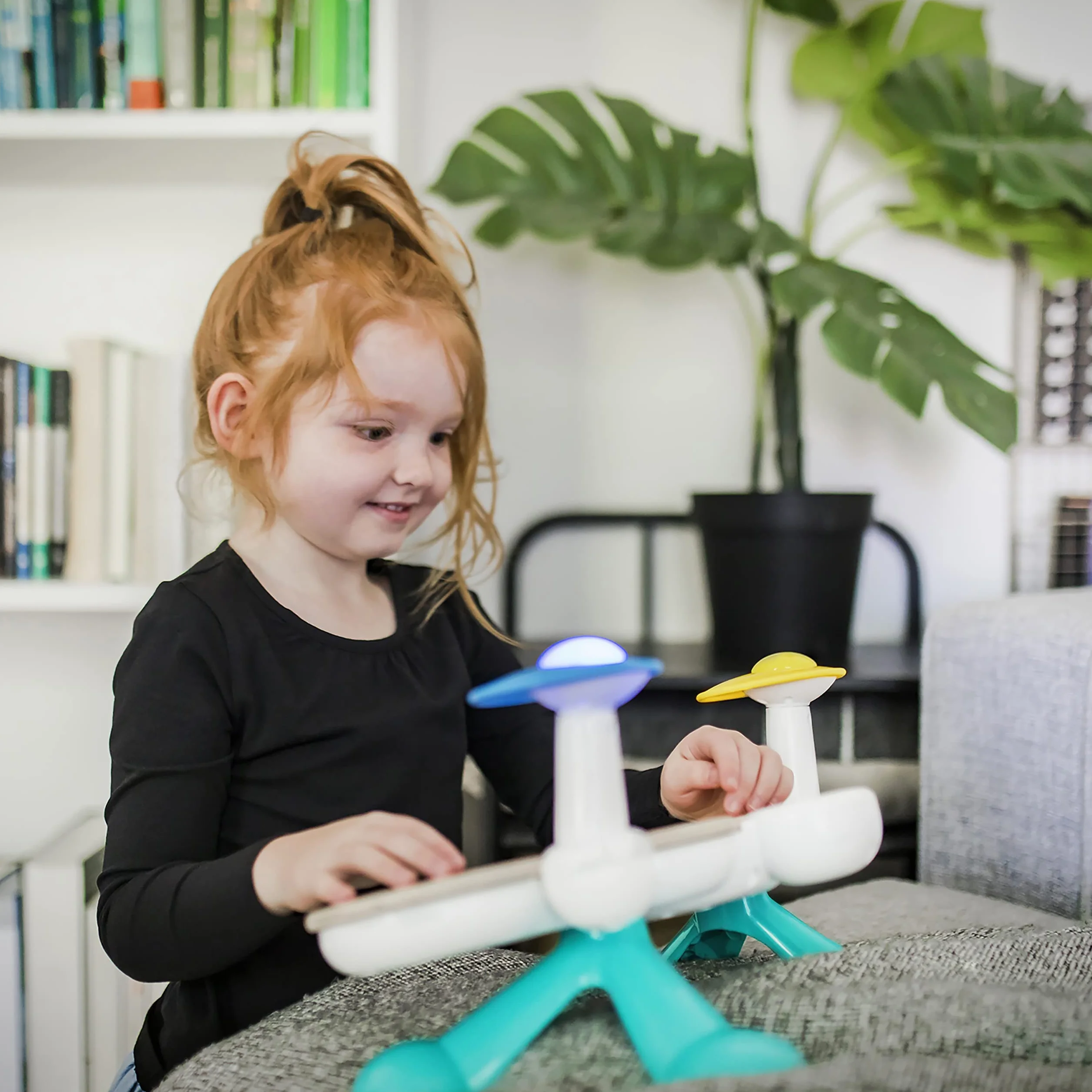 Baby Einstein Bateria Together in Tune, Connected Magic Touch, 4 tryby gry i 10 melodii, regulacja głośności, drewniana zabawka, od 12 miesięcy