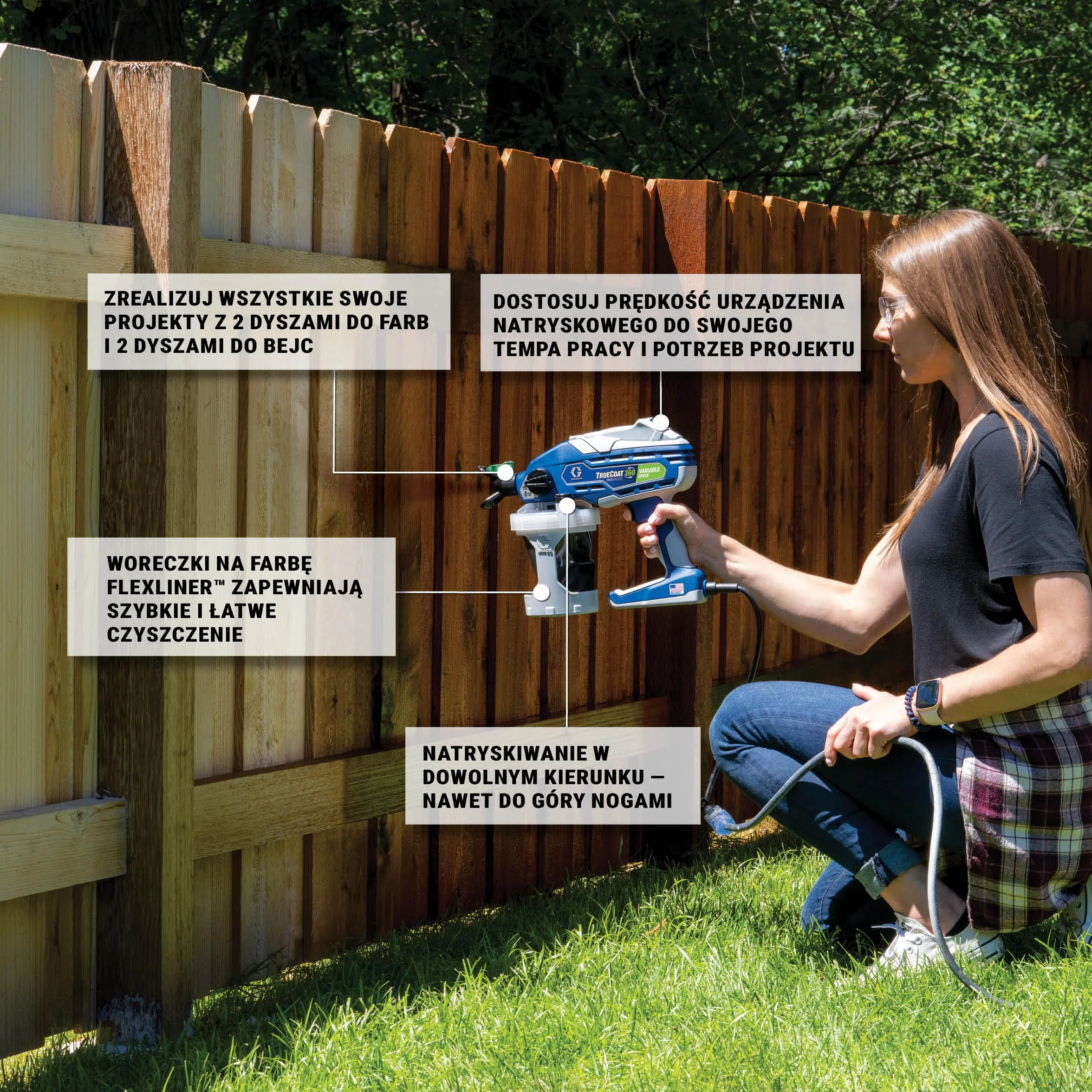 Magnum by Graco 26D527 TrueCoat 360 Variable Speed - Ręczne, przewodowe Airless system natryskowy, Model UE, użytku domowego, do małych dekoratorskich projektów (maks. ciśnienie 138 bar)