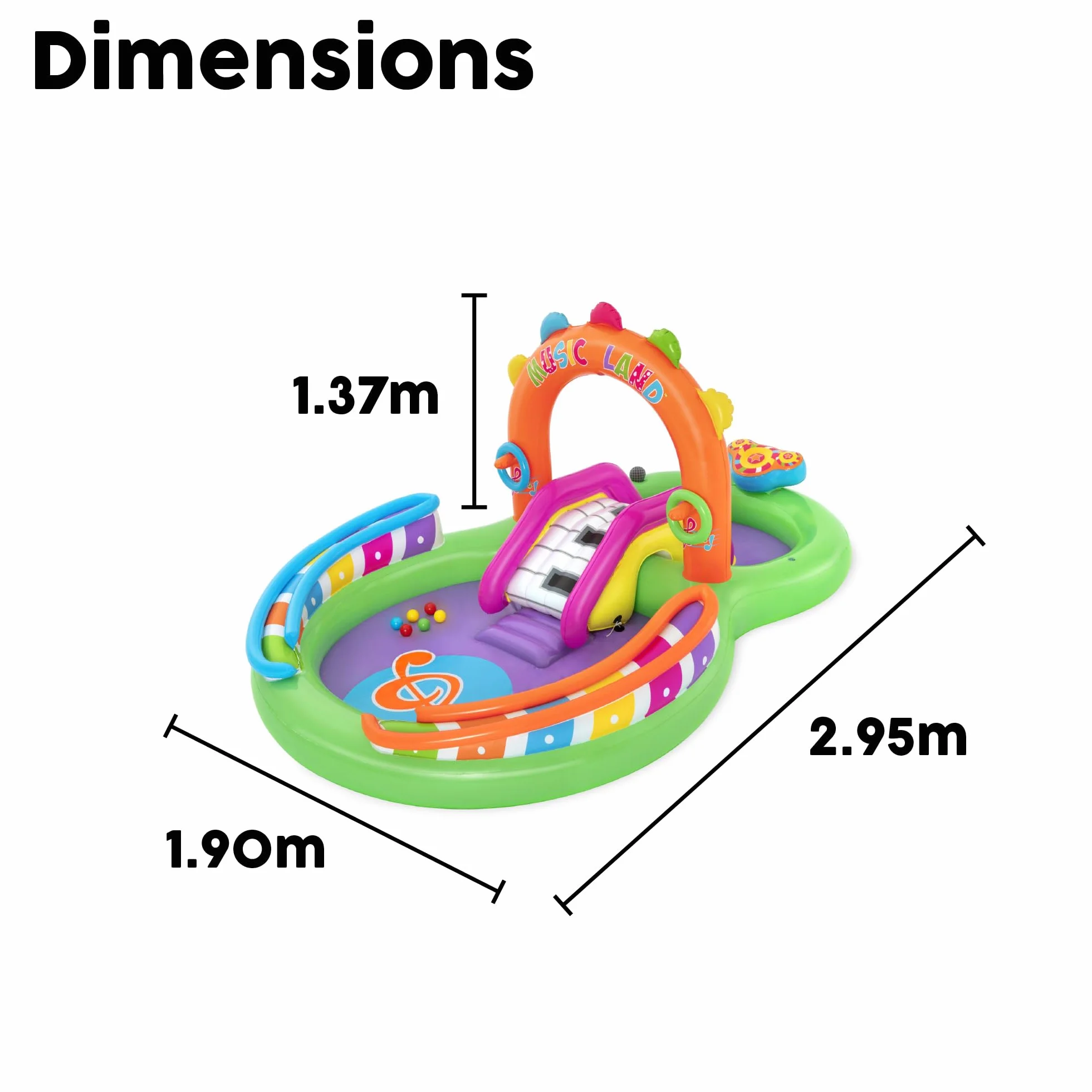 Bestway Sing 'N Splash Play Center 9'8" x 6'3" x 54"