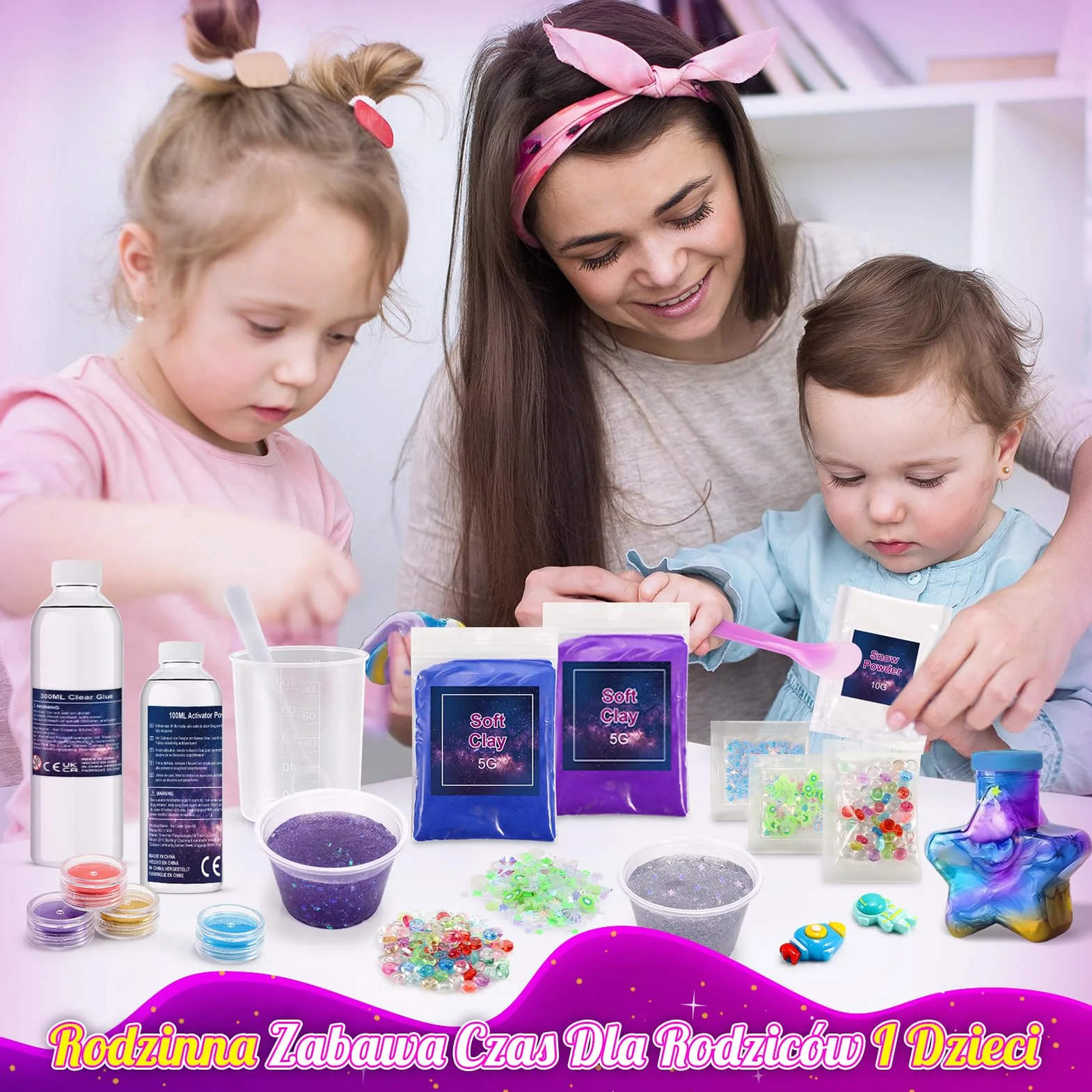 iKidiki Zrób Swój Własny Zestaw Szlamu, Prezent dla Dziewczynek 6 7 8 9 10 11 12 Lat Galaxy Slime Set Chłopiec Pomysły na Prezent Szlam Zabawki dla Dzieci Chłopcy Prezent Urodzinowy dla Dziewczynek
