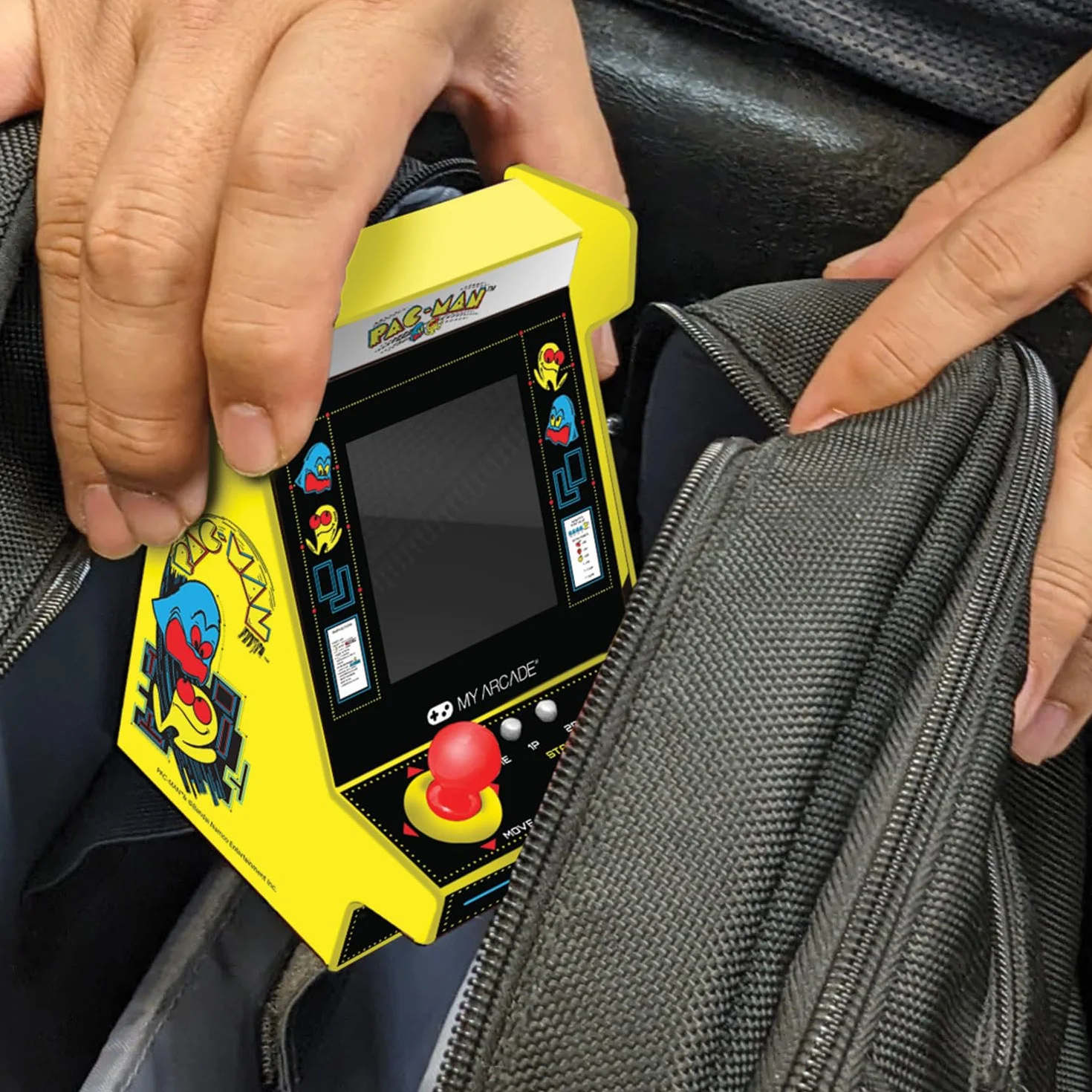 My Arcade Pac-Man Nano Player: Mini Arcade Machine, 12,2 cm w pełni grywalna gra wideo kolekcjonerska