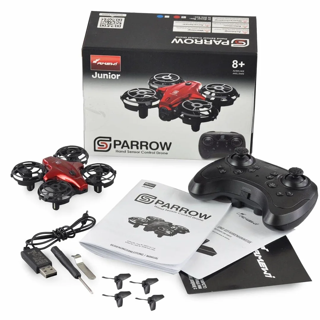 Amewi Sparrow mini dron czerwony