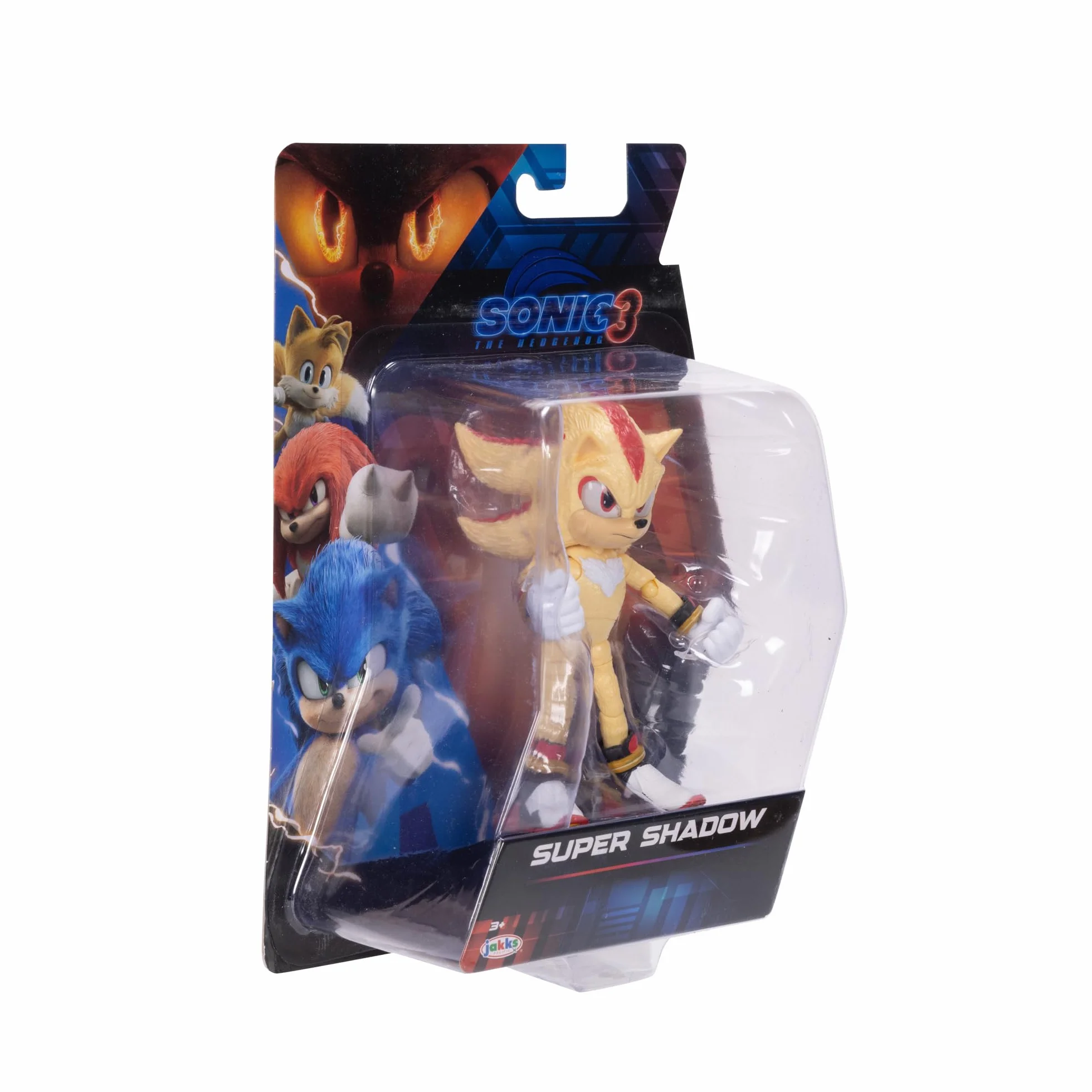 Sonic 3 The Movie Super Shadow Figurka z przegubami, oficjalna licencja, 12,5 cm, rzeczywiste szczegóły, figurki kolekcjonerskie, dla fanów, pomysł na prezent dla dzieci od 3 lat