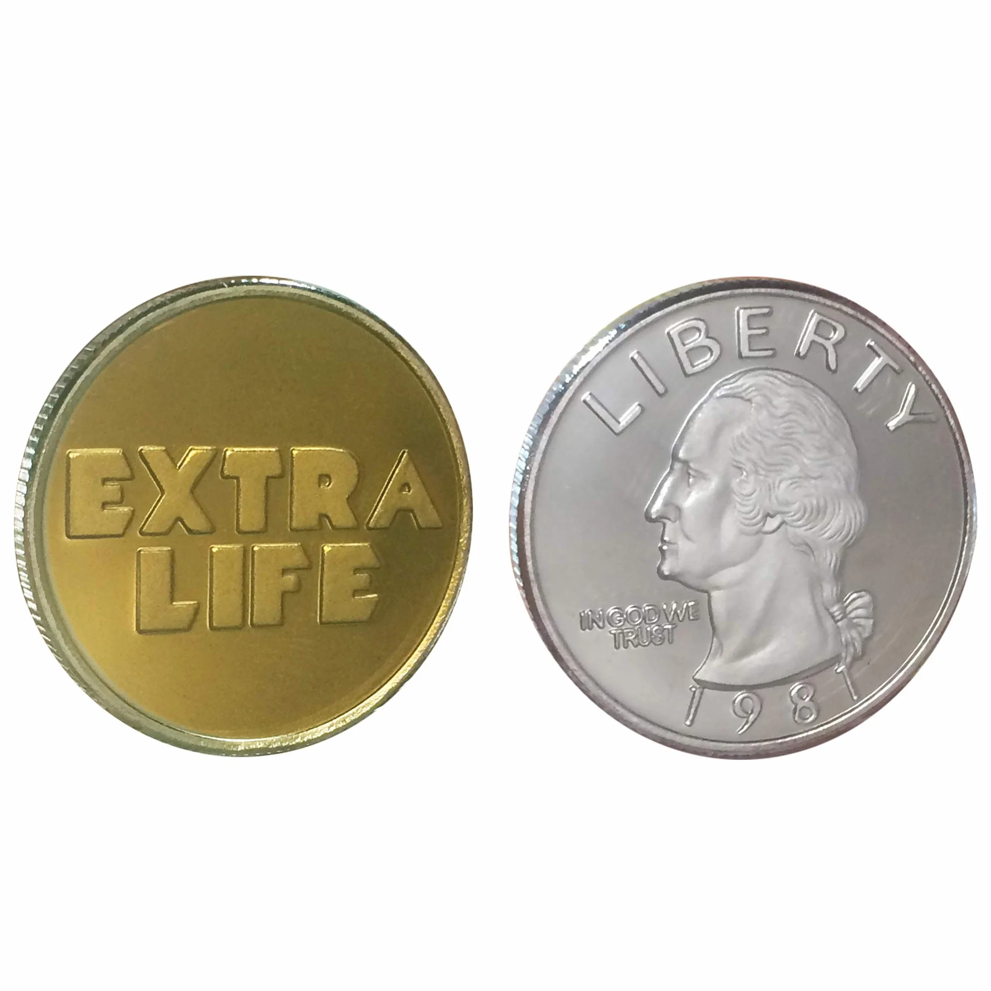 Ready Player One Coin Münze Extra-Leben monze Extra Life Coin Quarter Ready Player One Props Toys - Gold&Silver