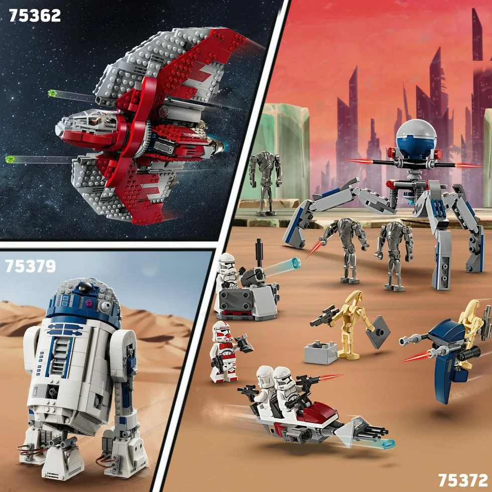 LEGO Star Wars R2-D2, Figurka do Zbudowania dla 10-latka, Model Droida z Gwiezdnych Wojen dla Dzieci z Minifigurką Dartha Maleka, Dekoracja Pokoju Dziecięcego, Prezent dla Chłopca i Dziewczynki, 75379