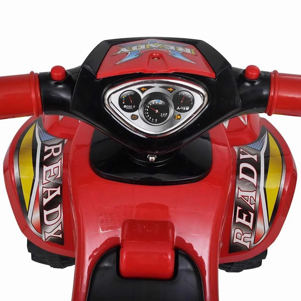 Czerwony quad jeździk dla dzieci ze światłem i dźwiękiem