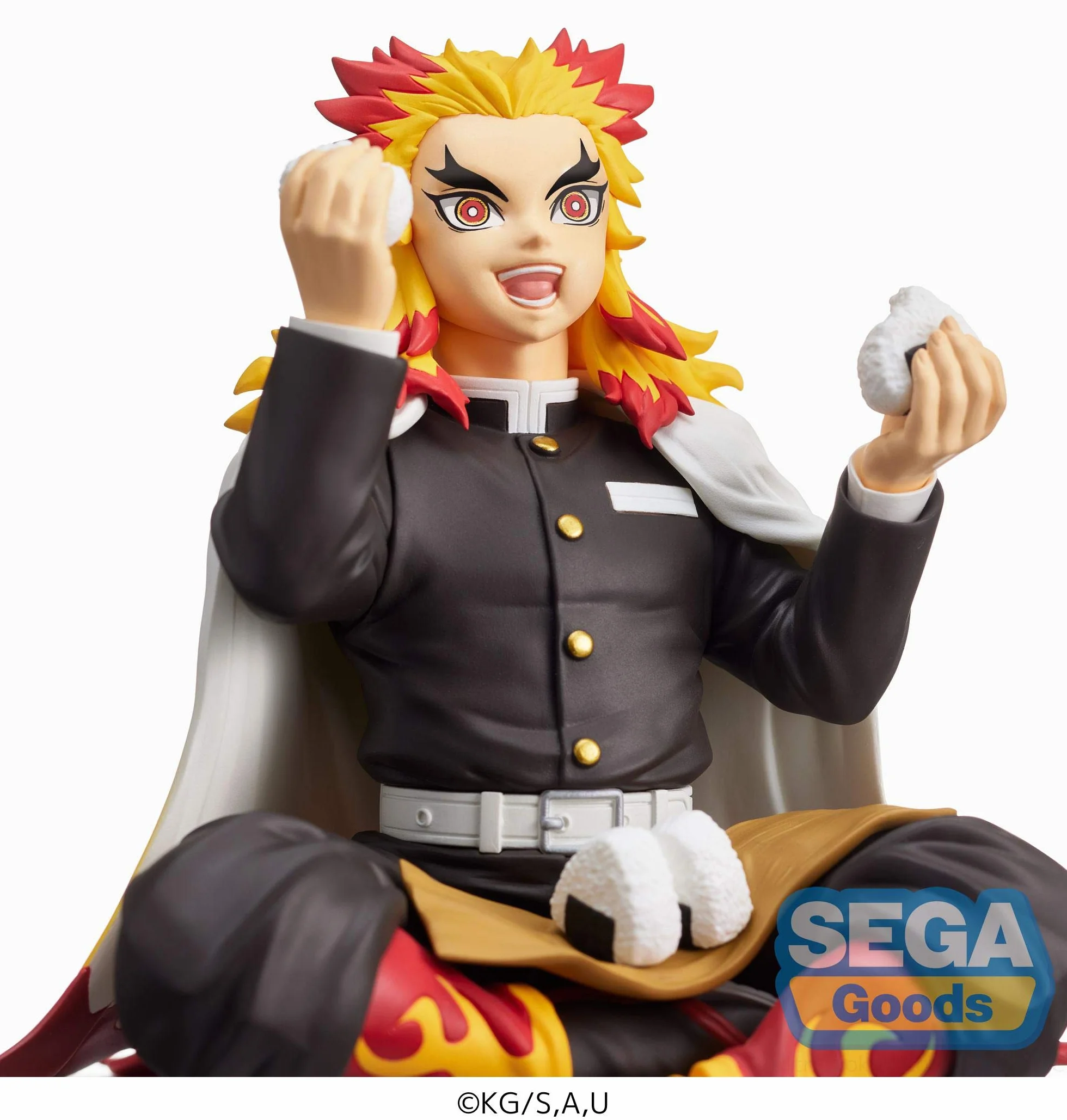SEGA Pogromca demonów: Kimetsu no Yaiba Kyojuro Rengoku Premium figurka siedząca