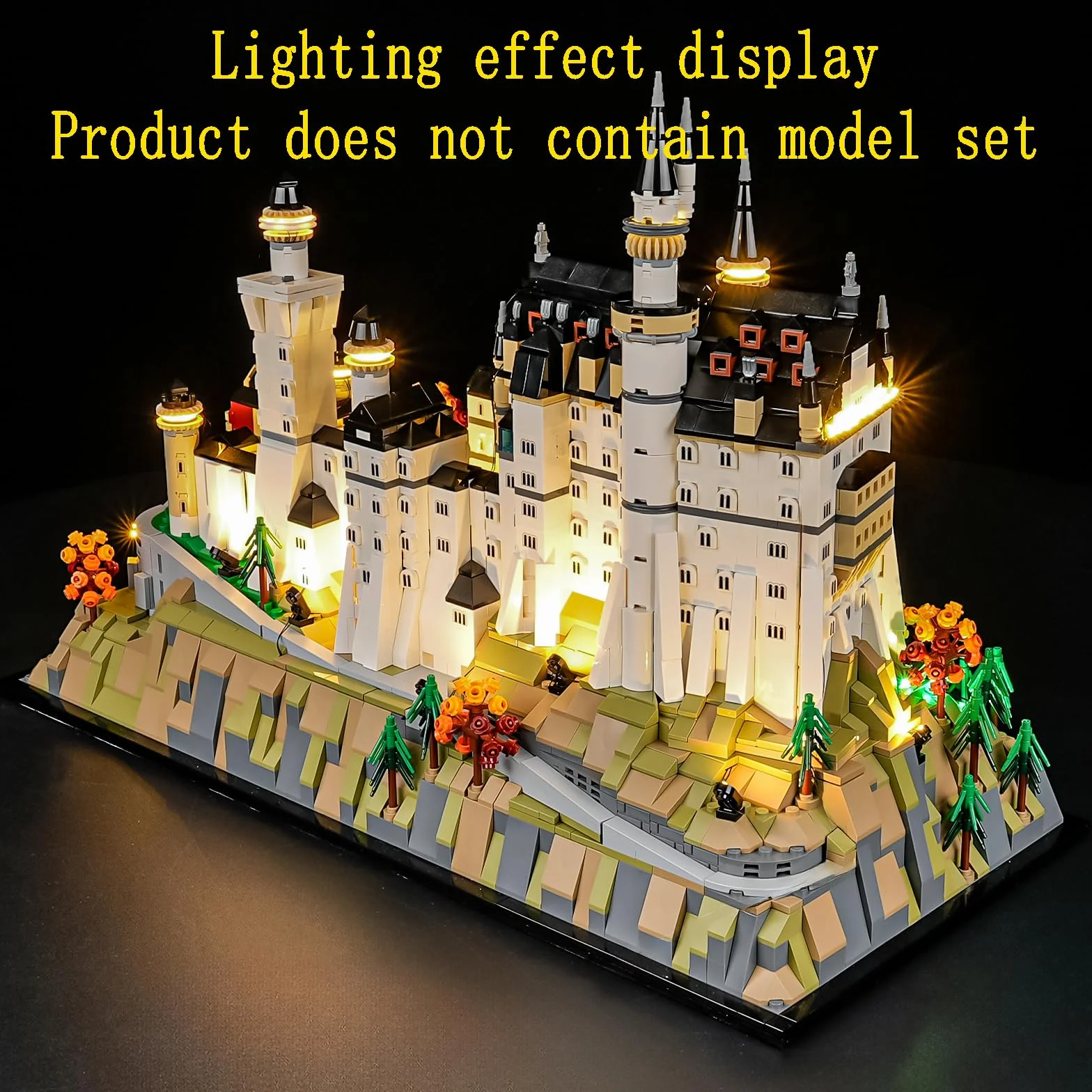 GEAMENT Oświetlenie LED Kompatybilne z LEGO Zamek Neuschwanstein (Castle) Architecture 21063 Model do Składania Klocków (Zestaw Modeli Niezawarty)