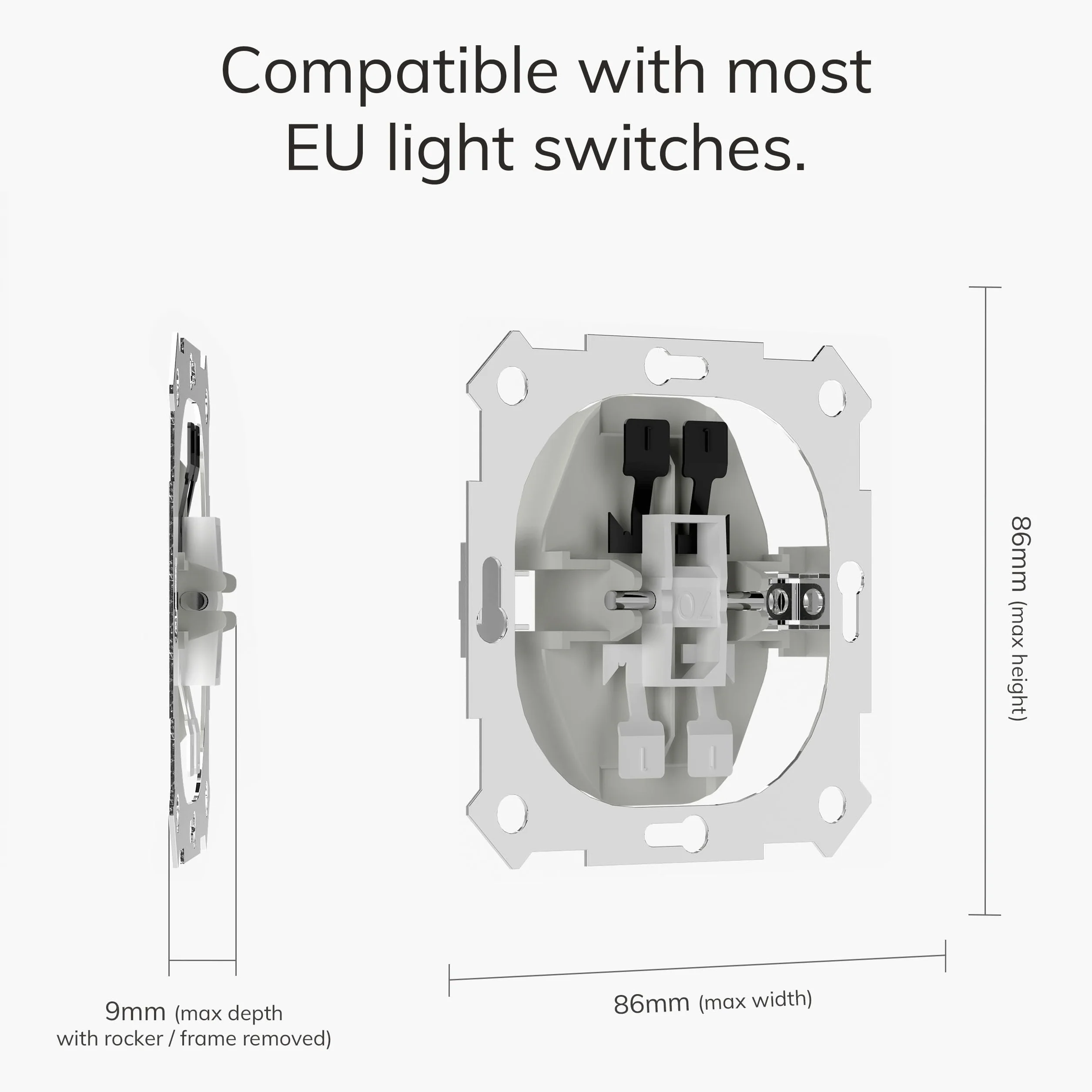 Pro Osłona Przełącznika dla Philips Hue Dimmer V2, Kompatybilna z Hue Switch Cover, Adapter Płyty Przełącznika Zdalnego Oświetlenia, 1-Gang (1-Pack)