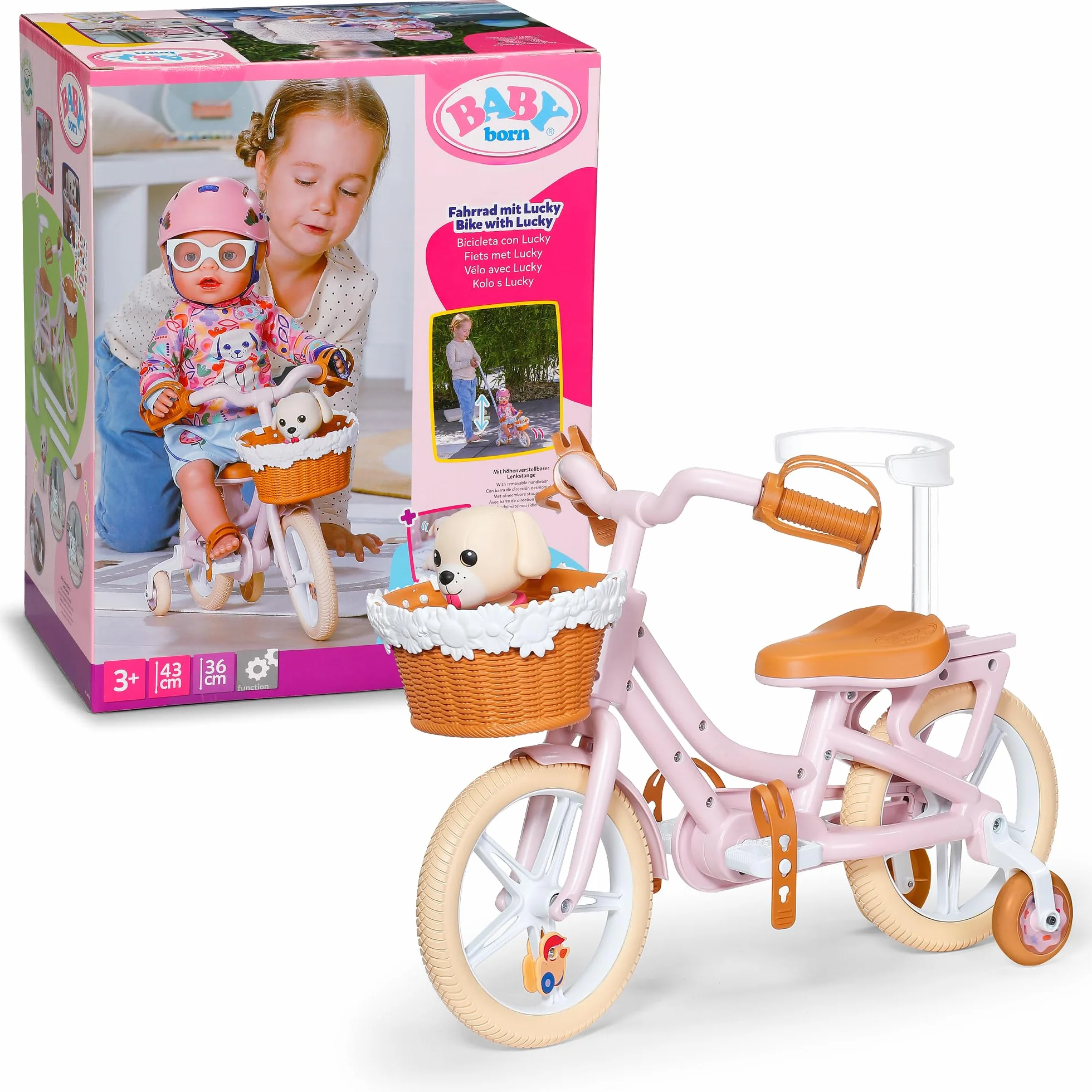 Baby Born Rower z Lucky dla Lalek z Koszem