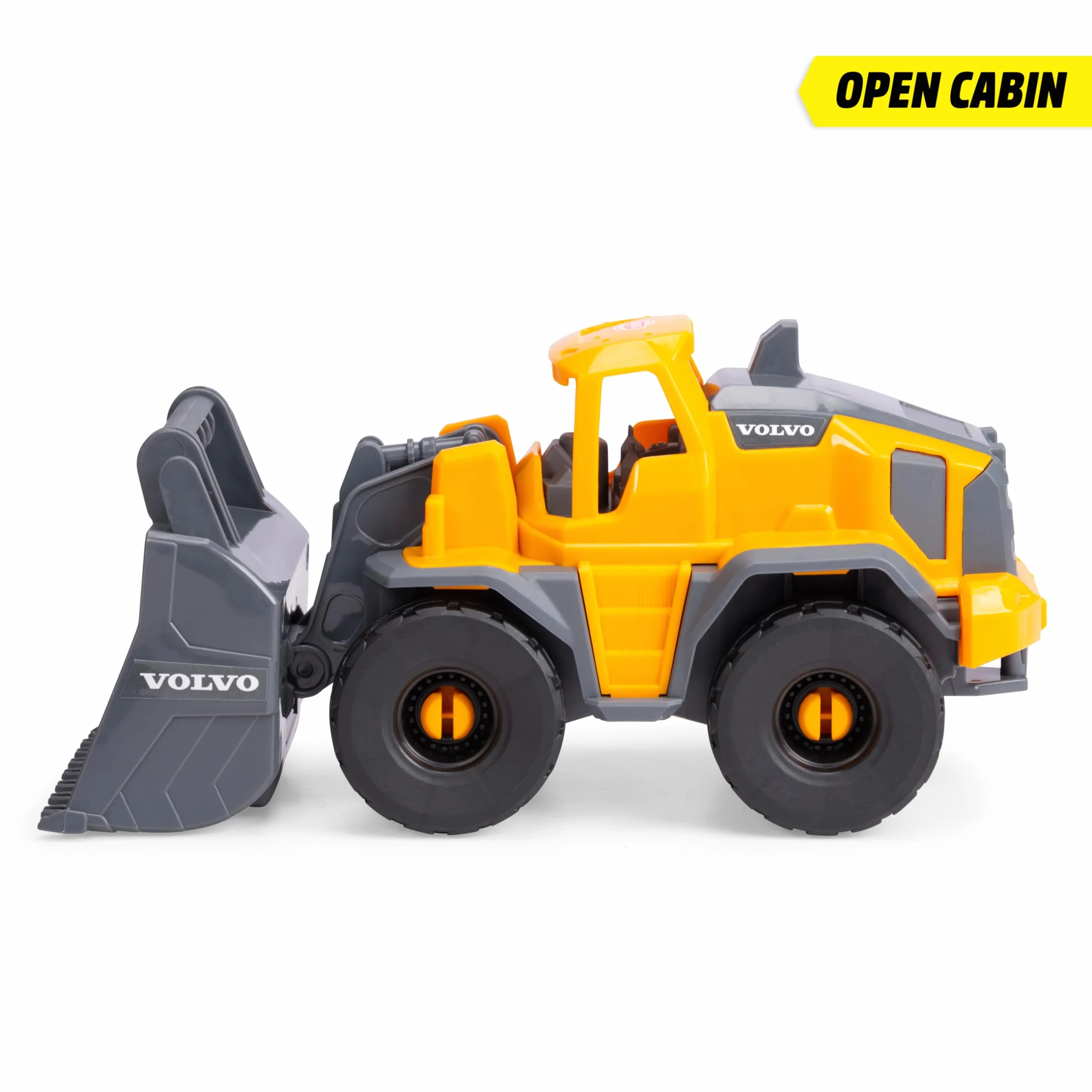 Dickie Toys - Volvo Tough Loader (26 cm) – koparka do zabawek dla dzieci od 3 lat z wolnym biegiem i ruchomą łopatą, nadaje się jako zabawka do piasku