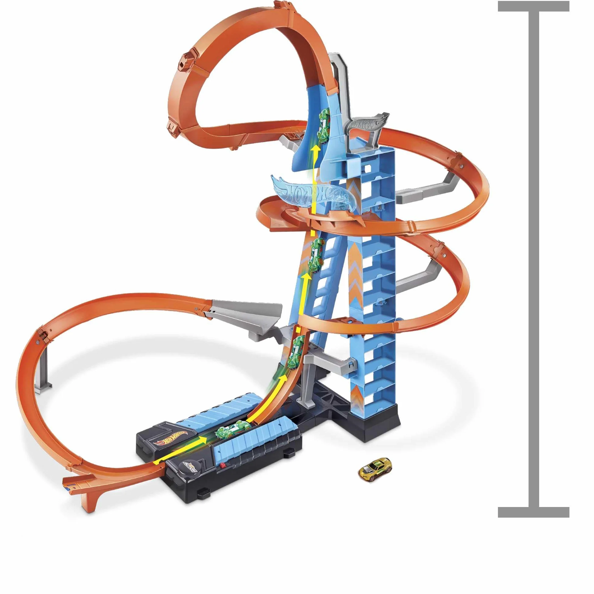 Hot Wheels, Wieża Podniebne Kraksy Zestaw Do Zabawy + 1 Samochodzik GWT39