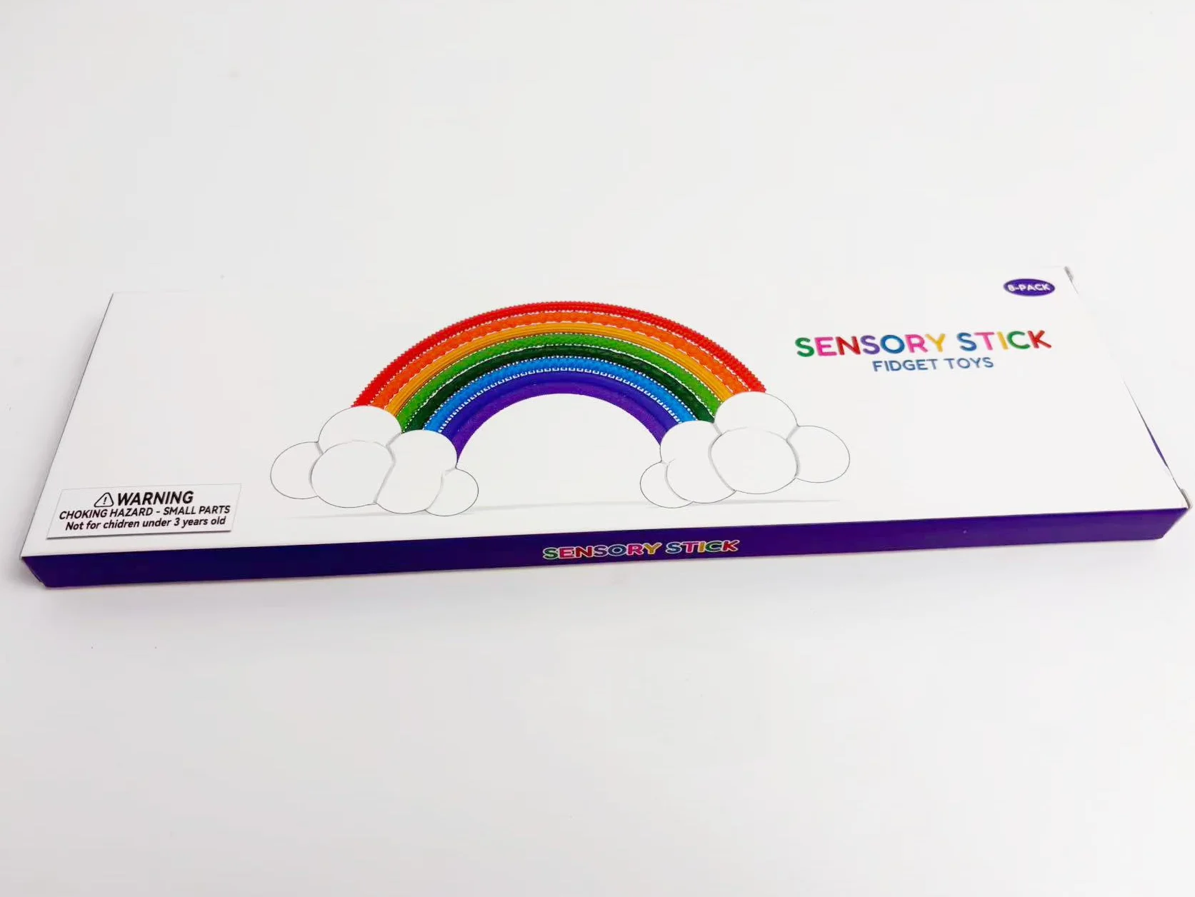 Fidget Toys 8 sztuk – teksturowany silikon Fidget sensoryczny Stick zabawka dla dzieci i dorosłych, zabawka łagodząca stres, prezent dla osób z autyzmem i ADHD