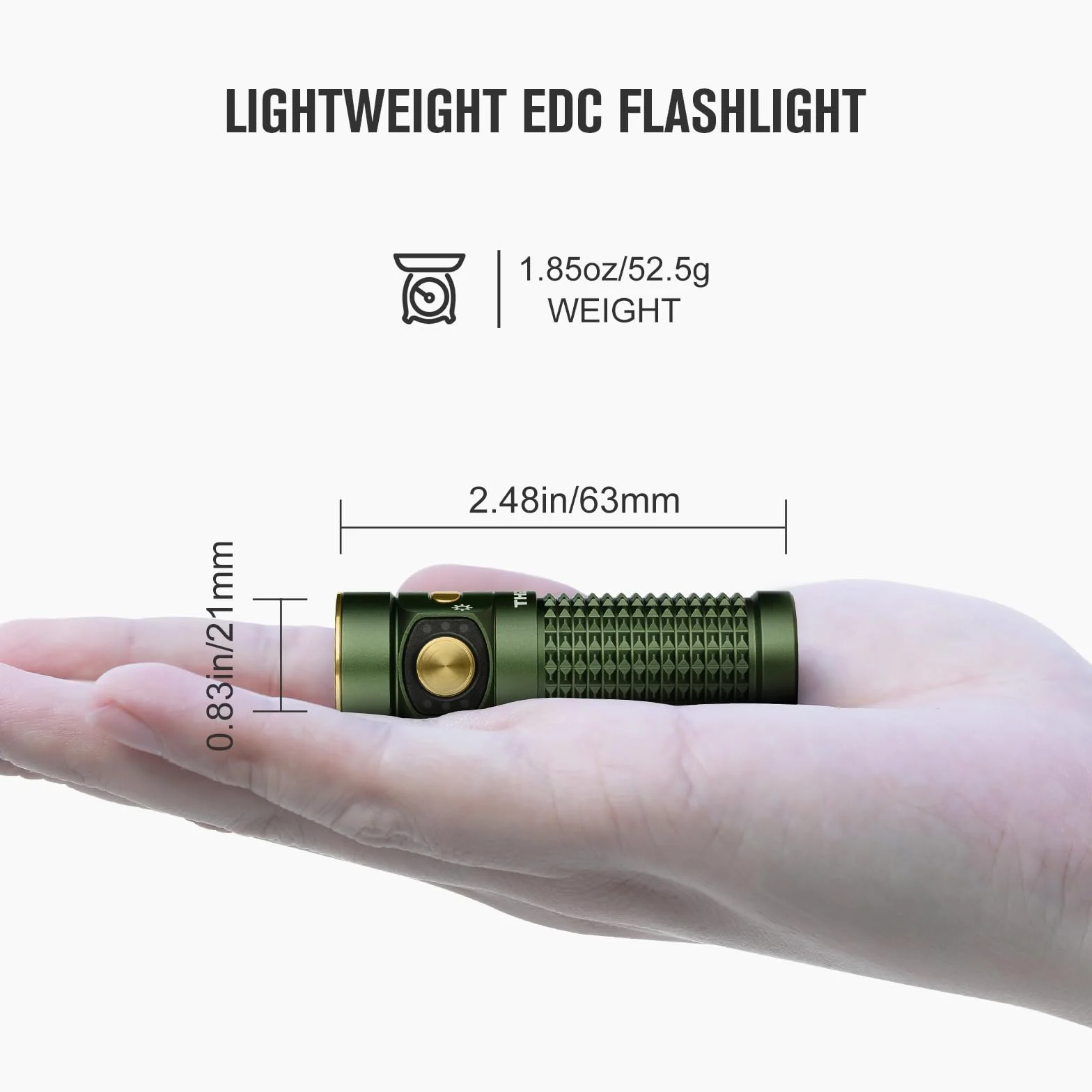 OLIGHT Baton 4 Mini latarka LED z możliwością ładowania i ściemniania, lampa ręczna o czasie działania do 190 dni, zasięg światła 1300 lm 170 m, super jasna mała latarka do codziennego użytku, IPX8
