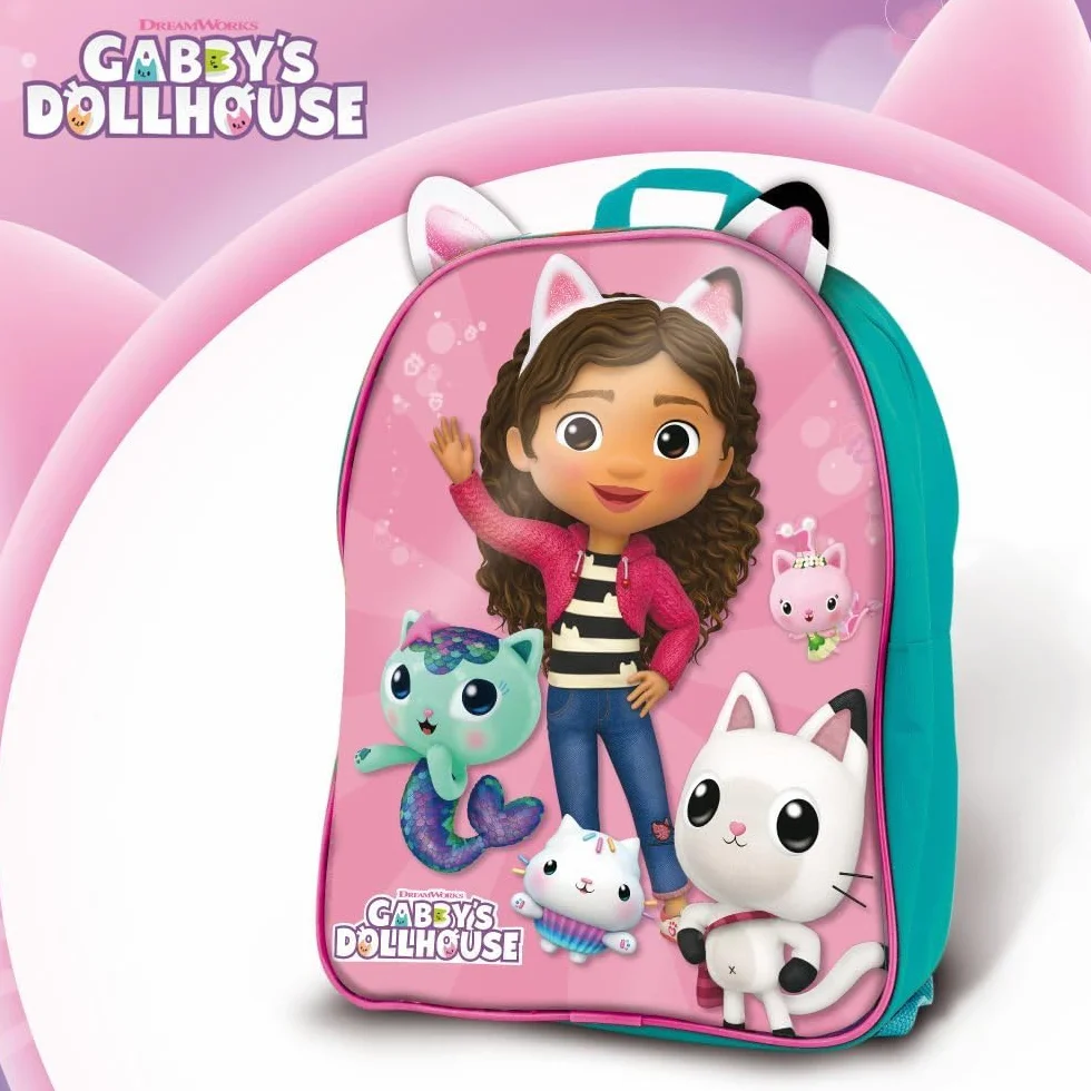 Lisciani giochi - GABBY'S DOLLHOUSE - plecak szkolny do kolorowania i rysowania - dla dzieci od 4 lat - z pisakami filcowymi, kredkami i kolorowymi stronami - Gabby's Dollhouse Ręczna aktywność
