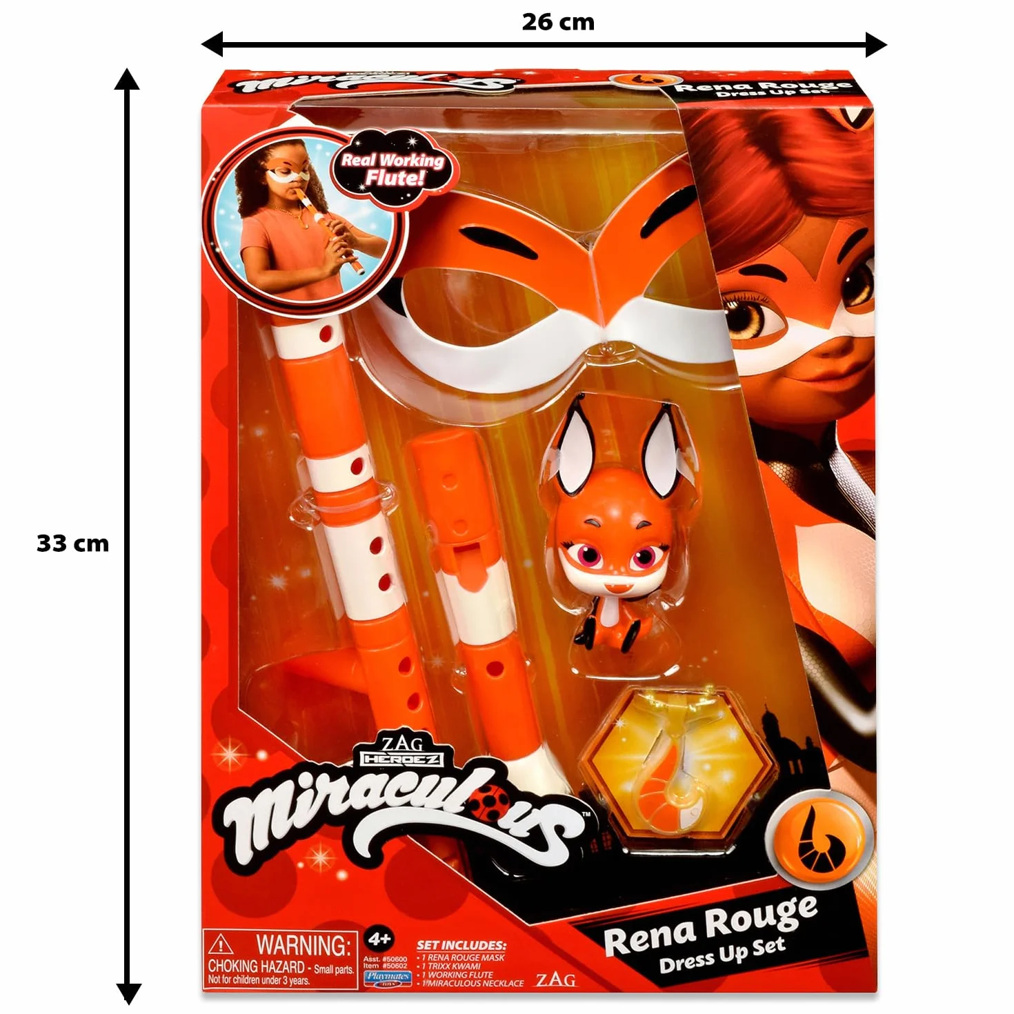 Miraculous: Tales Of Ladybug And Cat Noir Rena Rouge zestaw do odgrywania ról Rena Rouge kostium dziecięcy fantazyjny strój zestaw maska i akcesoria biedronka superbohater kostiumy dla dziewcząt i