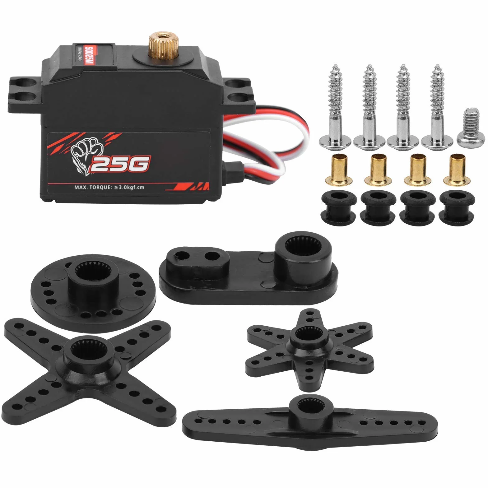 VGEBY Servo Digital S0025M 25g metalowy zębatka cyfrowa do modeli RC 1/12