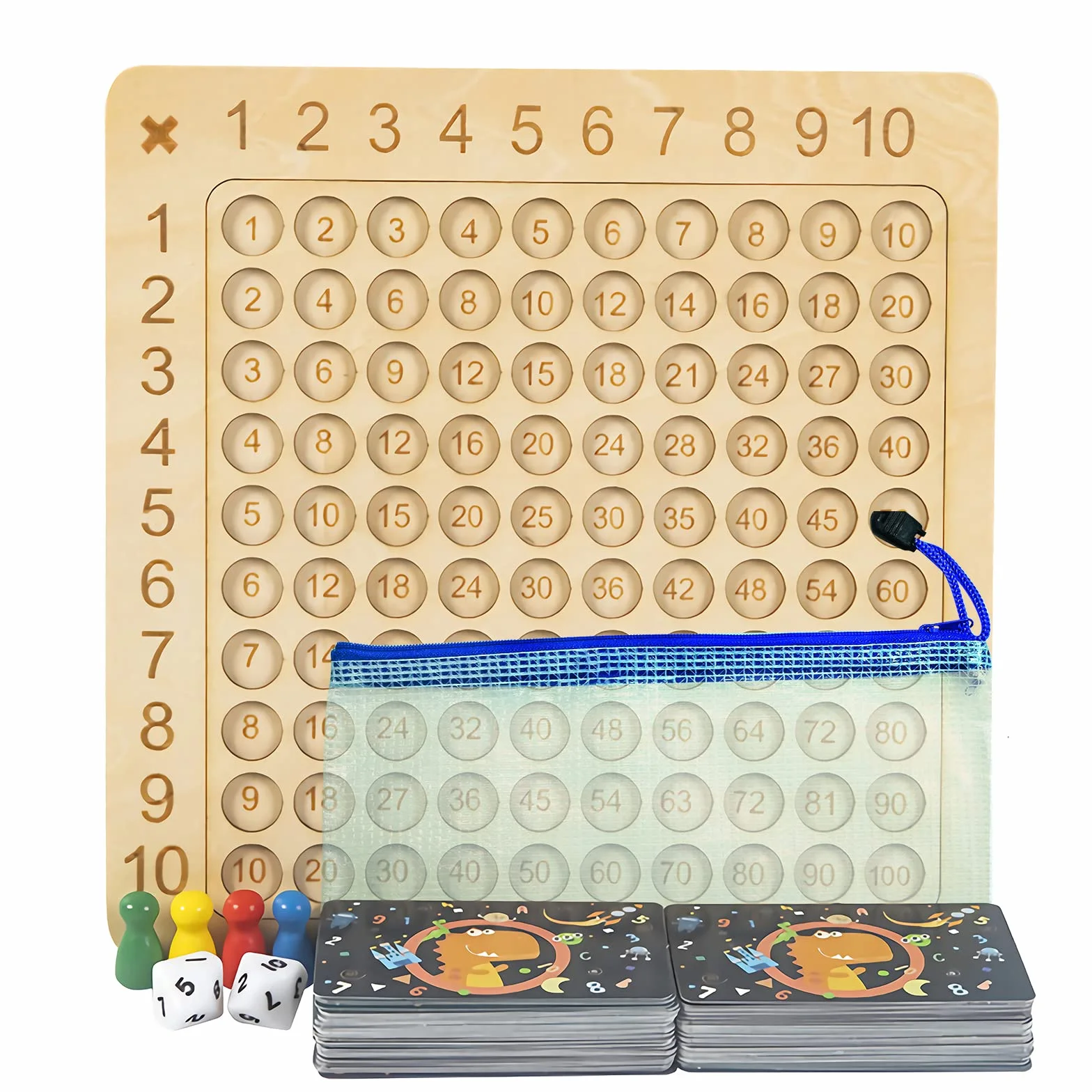 Montessori tablica do mnożenia, gra edukacyjna, zabawka Montessori, nauka liczenia