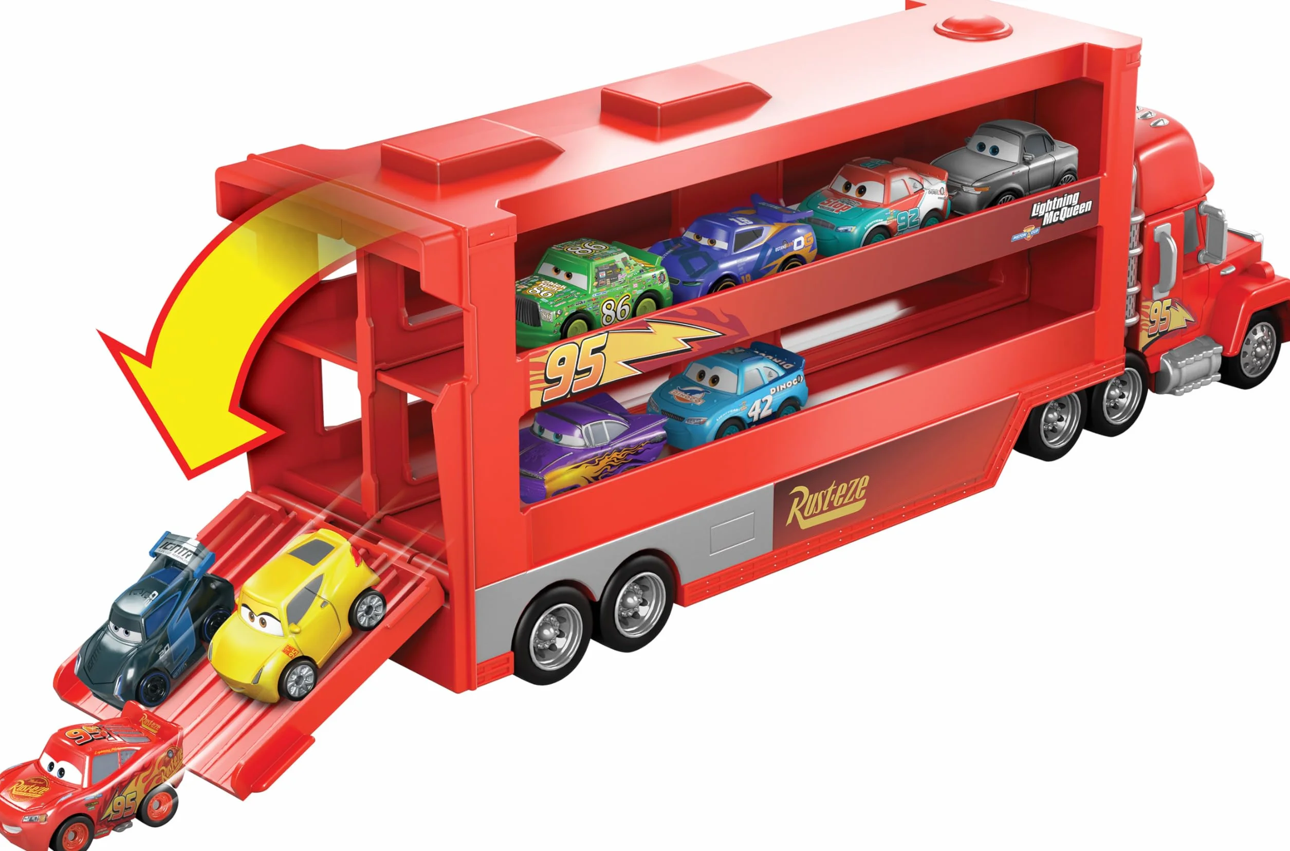 Mattel Disney Pixar Cars - Asortyment Mini Racer Transporter Z Mini pojazdem, Zabawki od 4 Lat GNW34