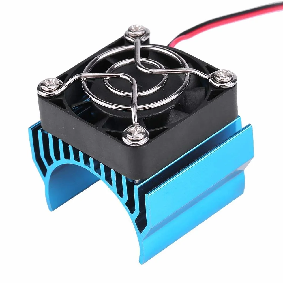RC z wentylatorem chłodzącym, wentylator chłodzący RC do elektrycznego samochodu RC w skali 1:10 540/550/3650 Wymiana silnika Akcesoria do aktualizacji (niebieski)